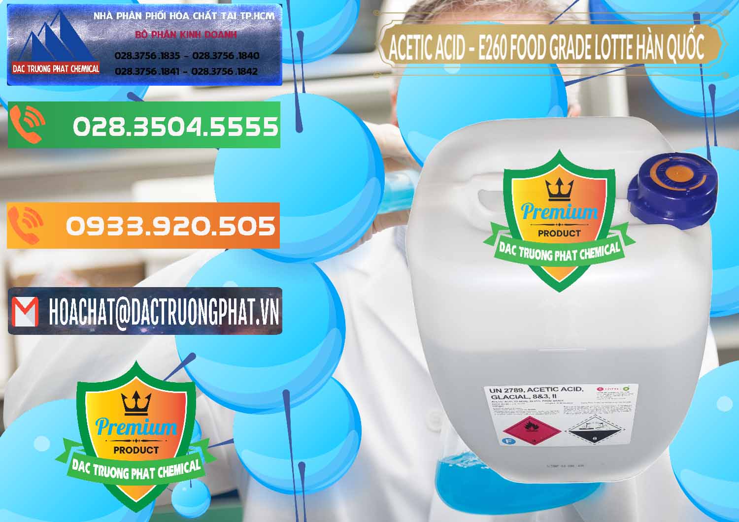 Đơn vị chuyên bán - phân phối Acetic Acid – Axit Acetic E260 Food Grade Hàn Quốc Lotte Korea - 0003 - Nơi nhập khẩu ( cung cấp ) hóa chất tại TP.HCM - hoachatxulynuoc.com.vn