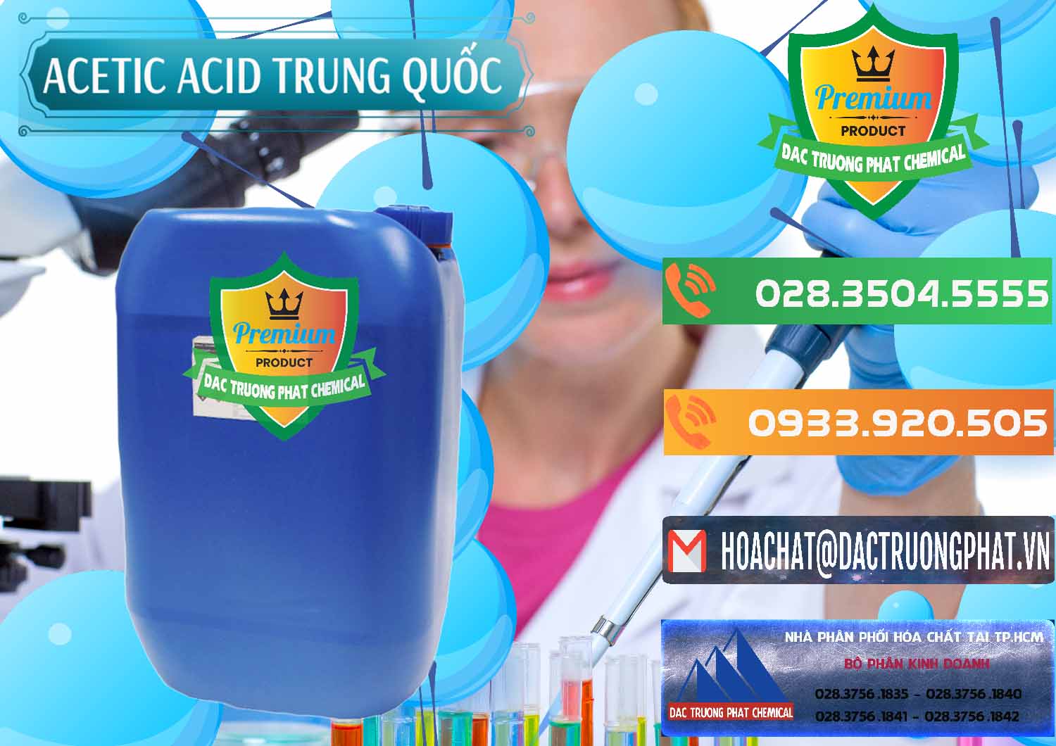 Cty chuyên cung cấp - bán Acetic Acid – Axit Acetic Trung Quốc China - 0358 - Phân phối & kinh doanh hóa chất tại TP.HCM - hoachatxulynuoc.com.vn