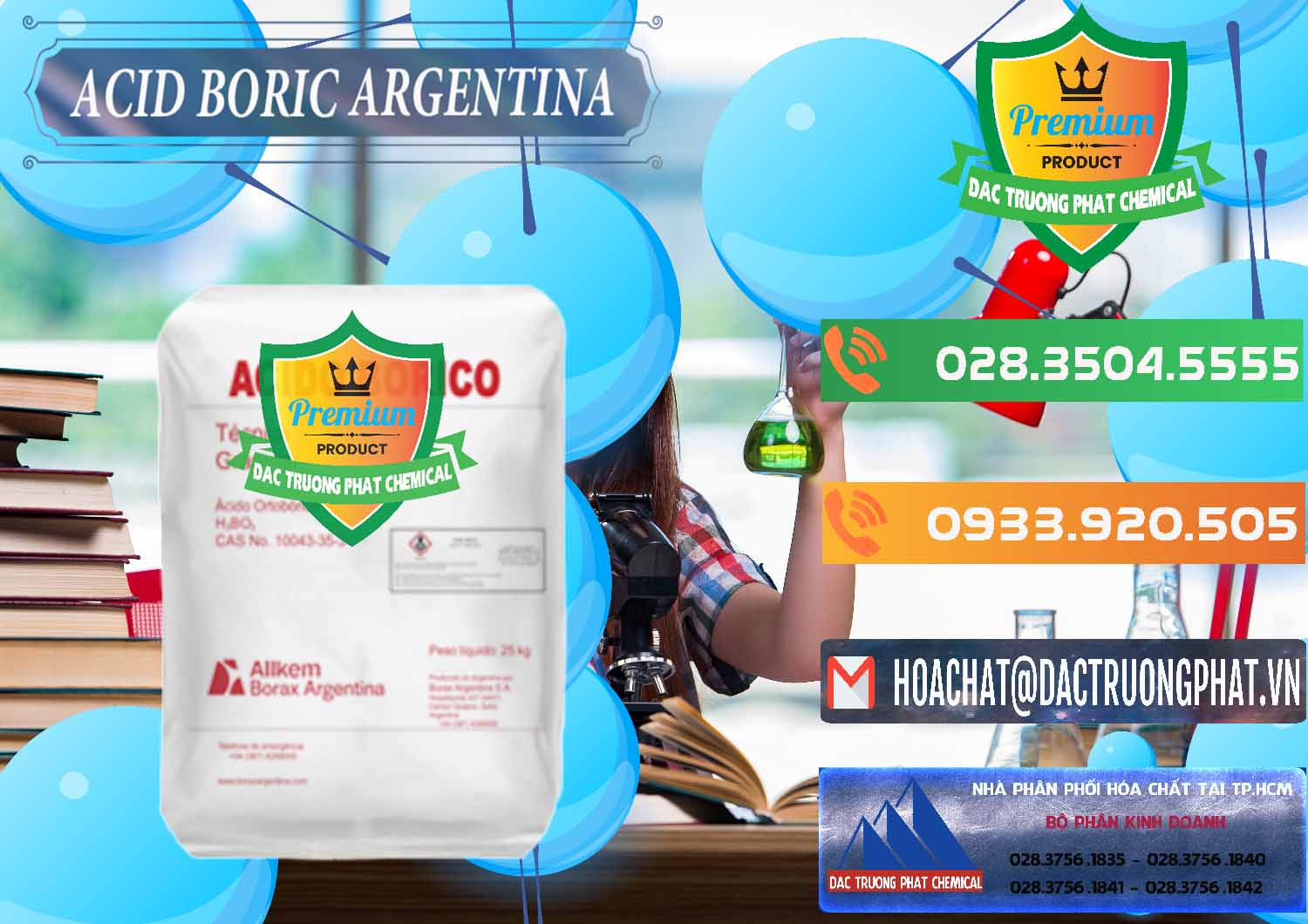 Nơi kinh doanh - bán Acid Boric – Axit Boric H3BO3 99% Allkem Argentina - 0448 - Đơn vị kinh doanh & cung cấp hóa chất tại TP.HCM - hoachatxulynuoc.com.vn