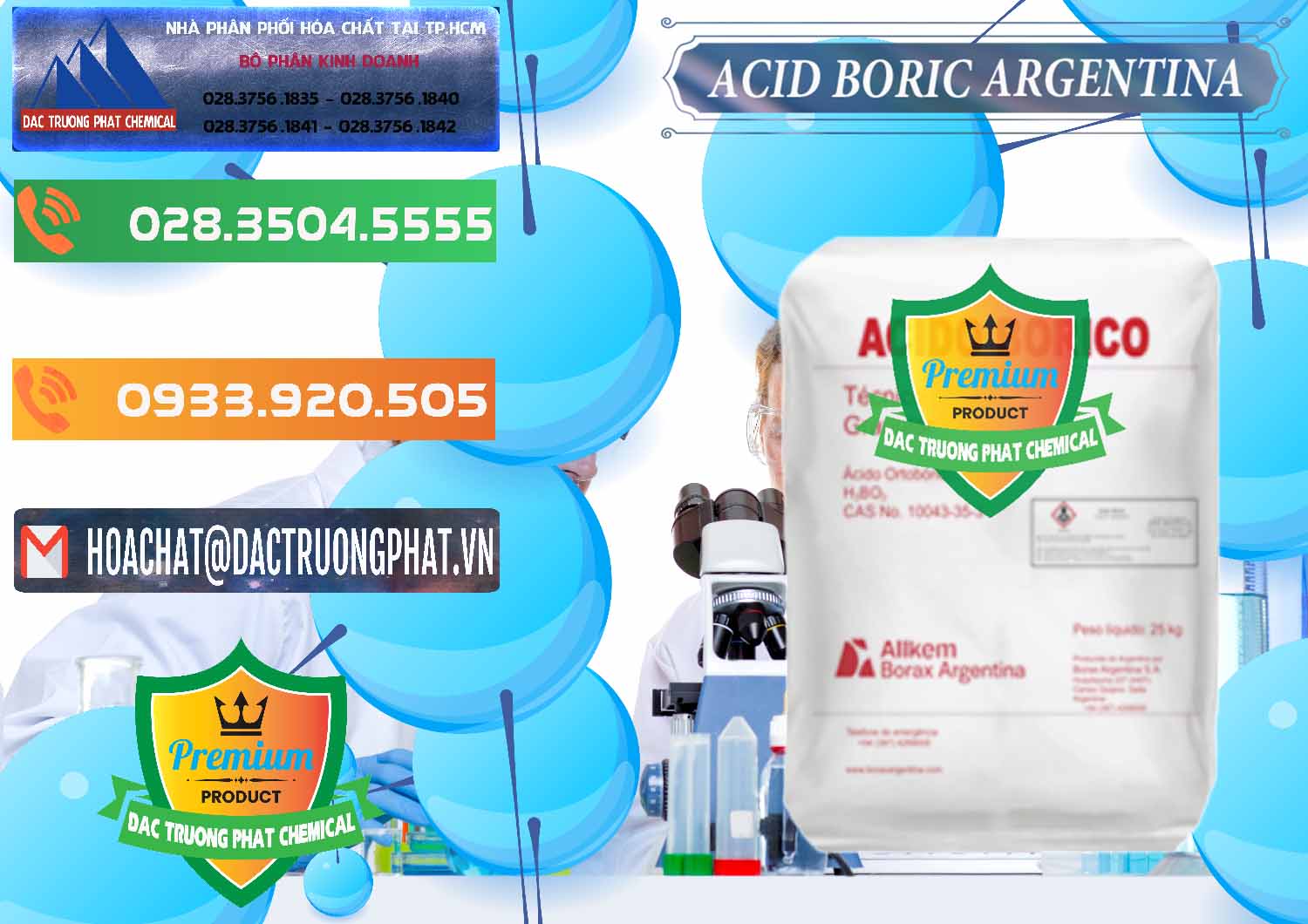 Bán - phân phối Acid Boric – Axit Boric H3BO3 99% Allkem Argentina - 0448 - Công ty bán _ cung cấp hóa chất tại TP.HCM - hoachatxulynuoc.com.vn