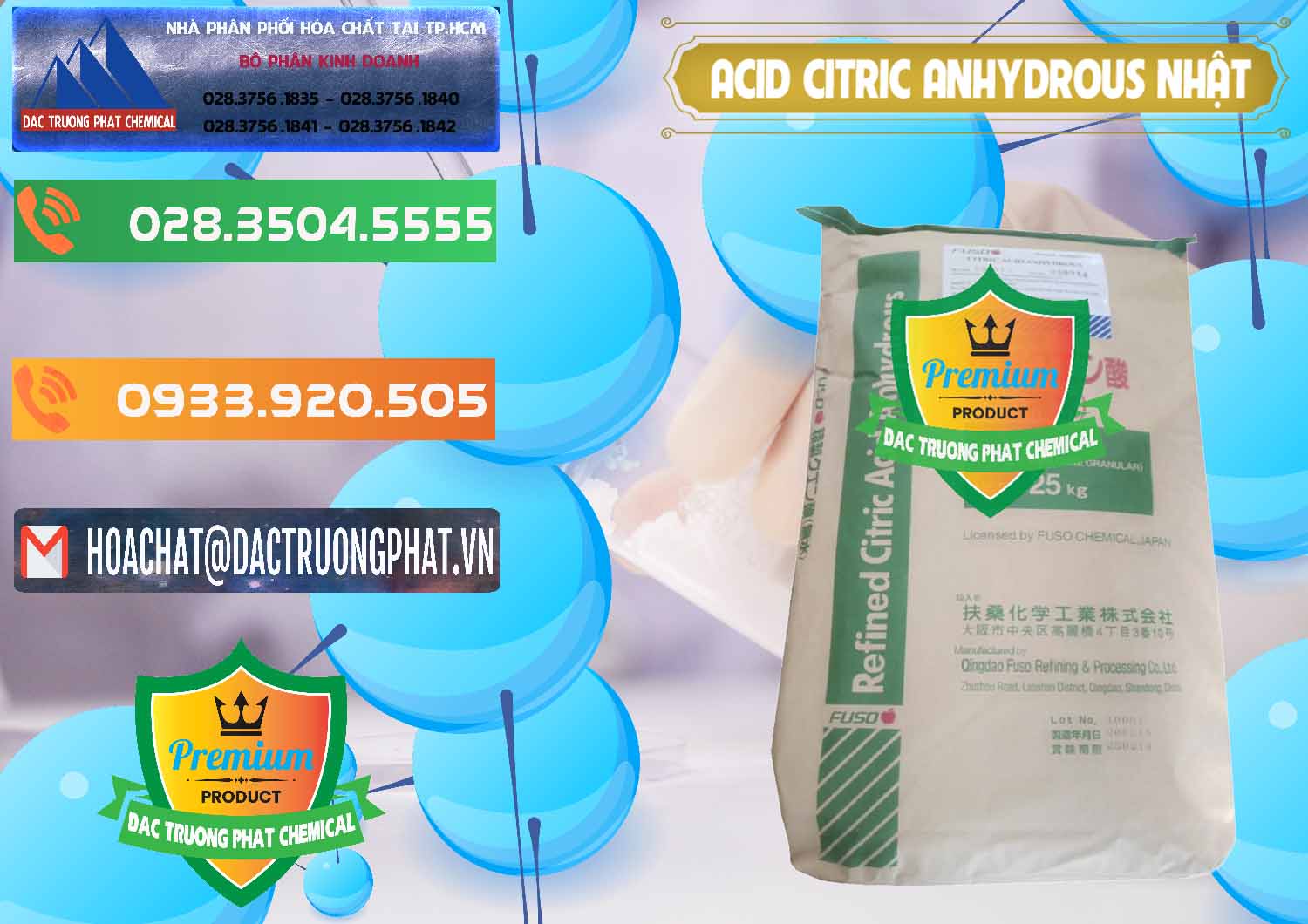 Kinh doanh _ bán Acid Citric - Axit Citric Anhydrous FUSO Nhật Japan - 0439 - Cty chuyên phân phối & cung ứng hóa chất tại TP.HCM - hoachatxulynuoc.com.vn