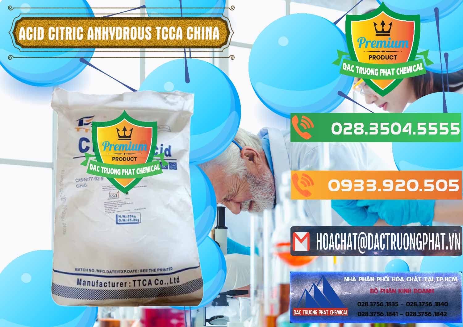 Cty chuyên kinh doanh _ bán Acid Citric - Axit Citric Anhydrous TCCA Trung Quốc China - 0442 - Cung cấp & bán hóa chất tại TP.HCM - hoachatxulynuoc.com.vn