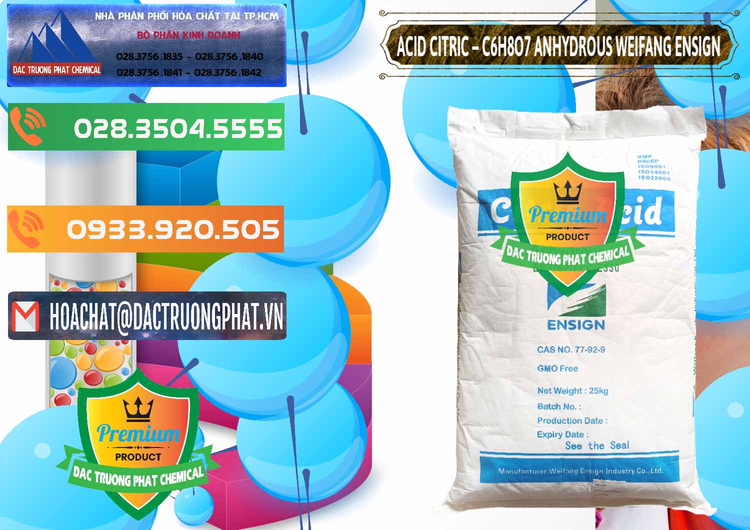 Cty nhập khẩu & bán Acid Citric - Axit Citric Khan Anhydrous Weifang Trung Quốc China - 0008 - Cty chuyên phân phối & cung ứng hóa chất tại TP.HCM - hoachatxulynuoc.com.vn