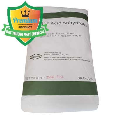 Đơn vị cung ứng - bán Acid Citric - Axit Citric Anhydrous - Thái Lan Niran - 0231 - Cty nhập khẩu và phân phối hóa chất tại TP.HCM - hoachatxulynuoc.com.vn
