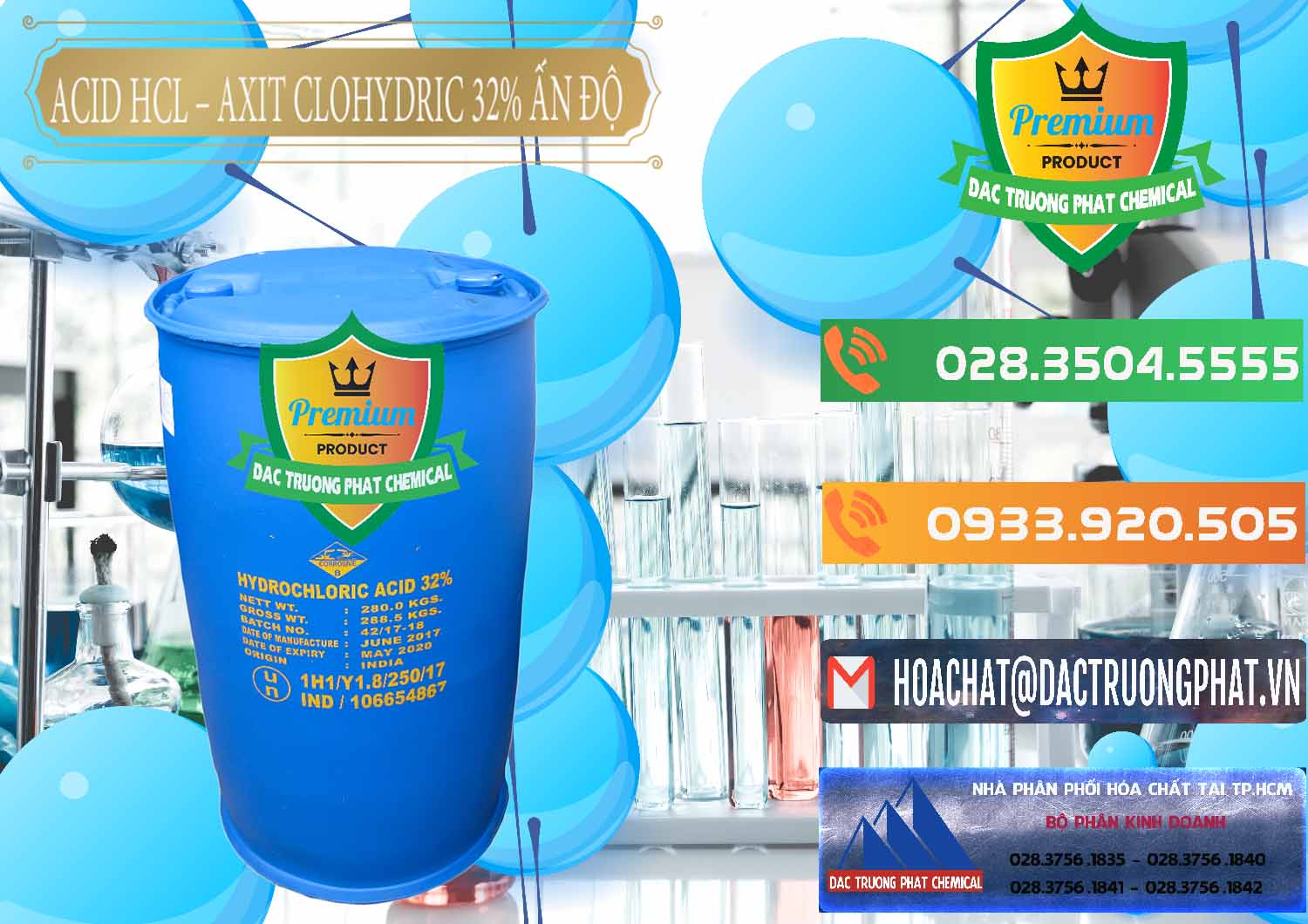 Đơn vị chuyên cung ứng và bán Acid HCL - Axit Cohidric 32% - 35% Ấn Độ India - 0010 - Cty chuyên kinh doanh & cung cấp hóa chất tại TP.HCM - hoachatxulynuoc.com.vn