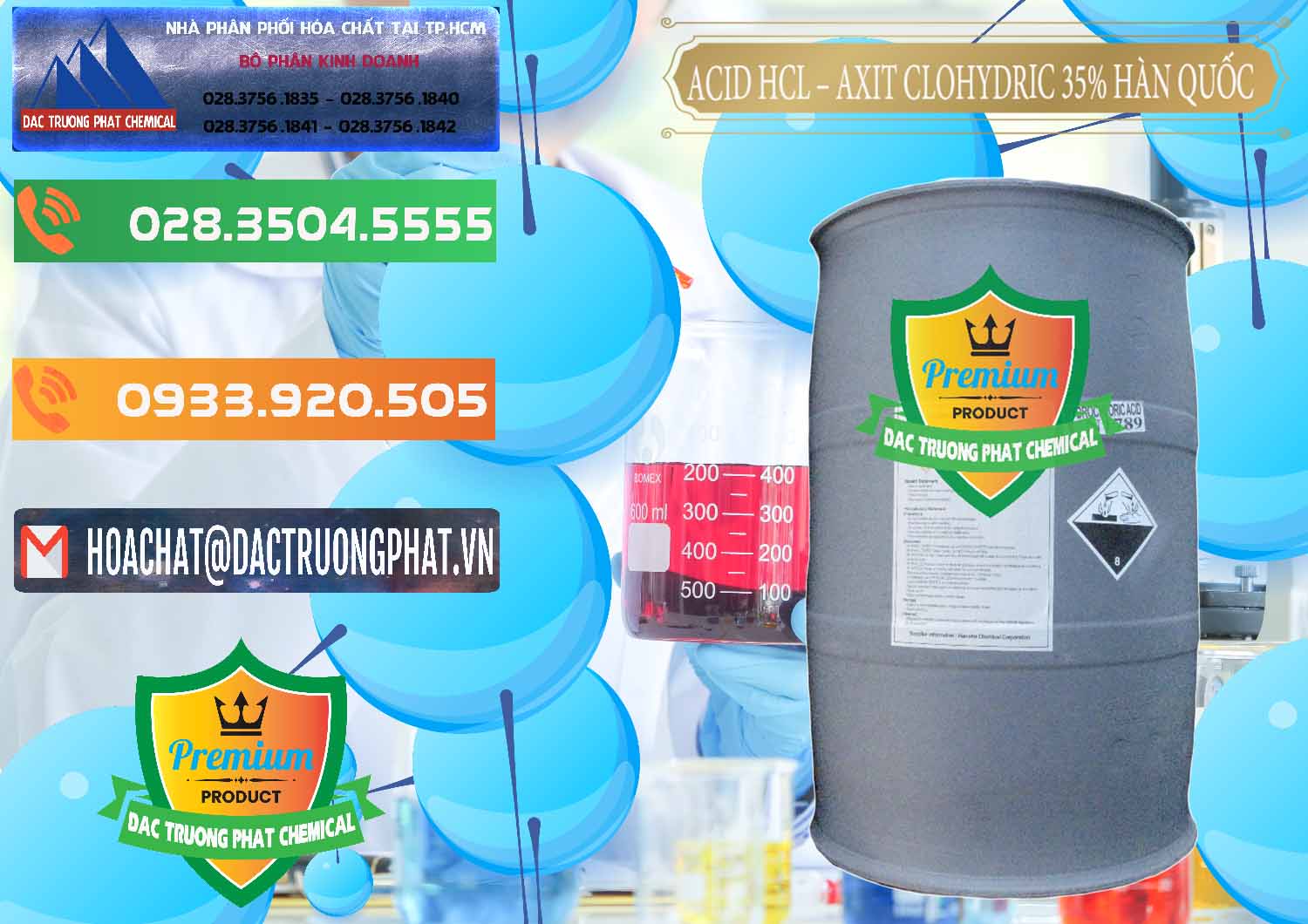 Nơi phân phối - bán Acid HCL - Axit Cohidric 35% Hàn Quốc Korea - 0011 - Nơi chuyên cung ứng - phân phối hóa chất tại TP.HCM - hoachatxulynuoc.com.vn