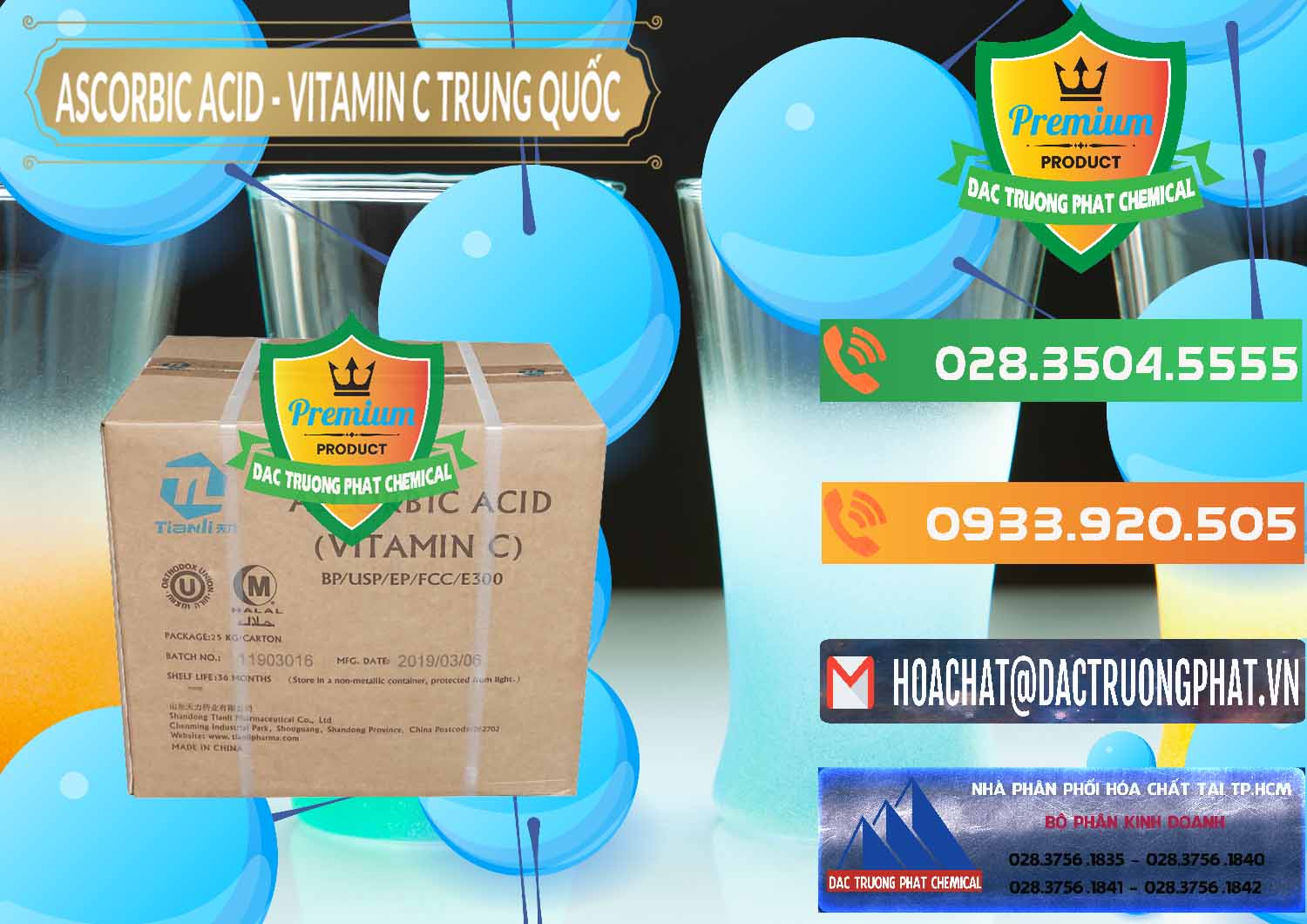 Chuyên nhập khẩu - bán Axit Ascorbic - Vitamin C Trung Quốc China - 0309 - Nhà phân phối _ kinh doanh hóa chất tại TP.HCM - hoachatxulynuoc.com.vn