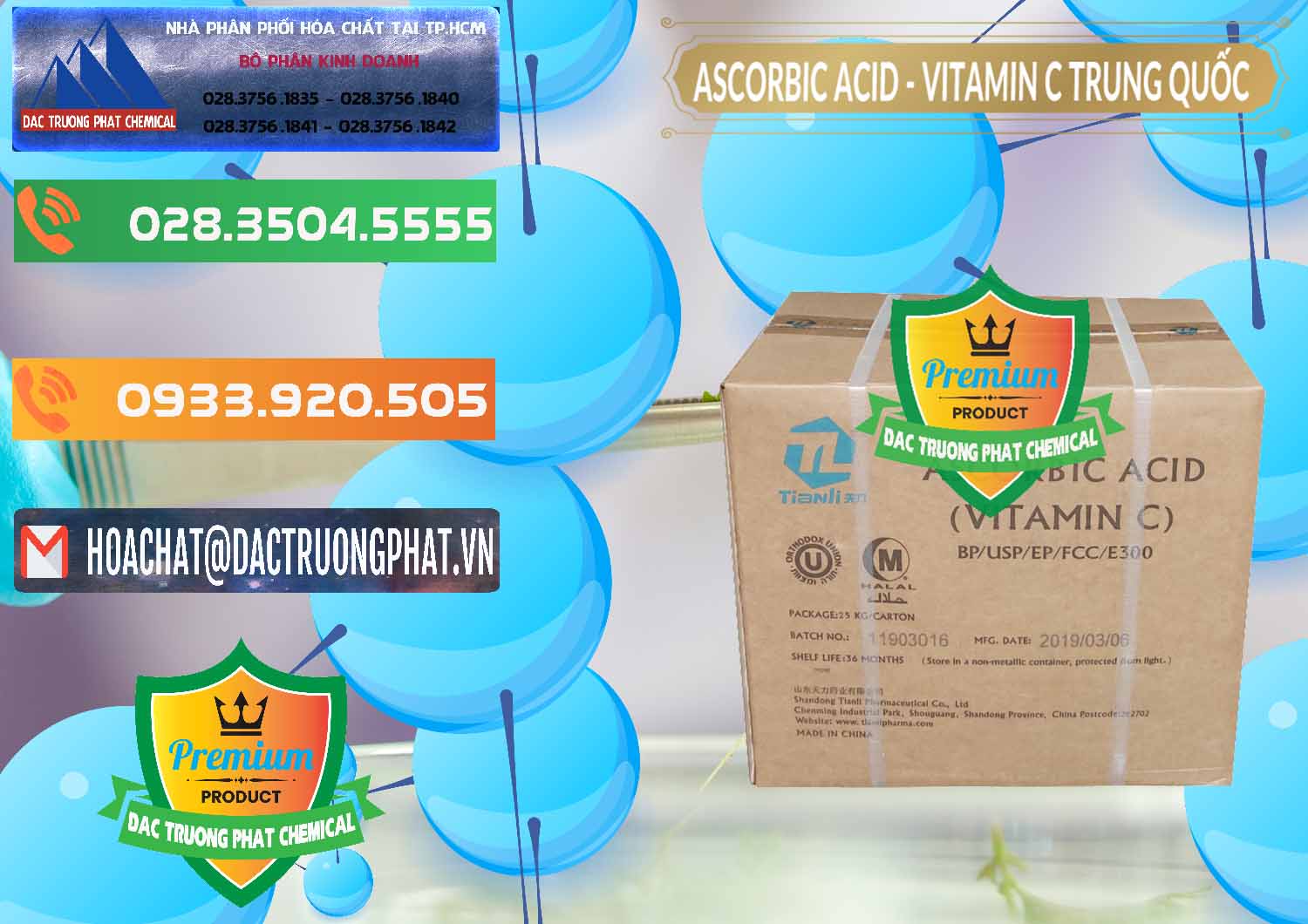 Nơi chuyên nhập khẩu và bán Axit Ascorbic - Vitamin C Trung Quốc China - 0309 - Công ty nhập khẩu và cung cấp hóa chất tại TP.HCM - hoachatxulynuoc.com.vn
