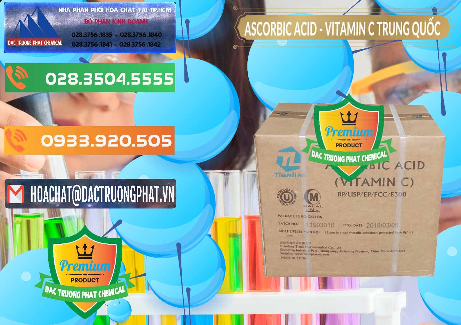 Kinh doanh & bán Axit Ascorbic - Vitamin C Trung Quốc China - 0309 - Đơn vị chuyên bán - cung cấp hóa chất tại TP.HCM - hoachatxulynuoc.com.vn