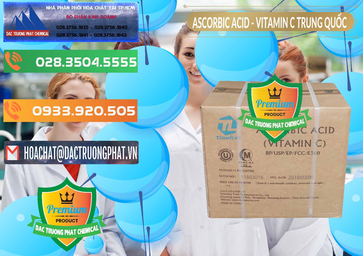 Bán & cung cấp Axit Ascorbic - Vitamin C Trung Quốc China - 0309 - Đơn vị chuyên phân phối - cung ứng hóa chất tại TP.HCM - hoachatxulynuoc.com.vn