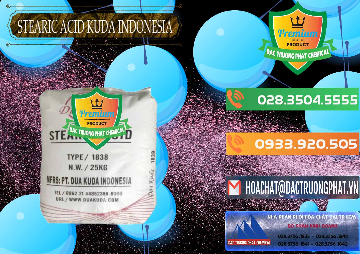 Nơi kinh doanh _ bán Axit Stearic - Stearic Acid Dua Kuda Indonesia - 0388 - Cty phân phối và cung cấp hóa chất tại TP.HCM - hoachatxulynuoc.com.vn