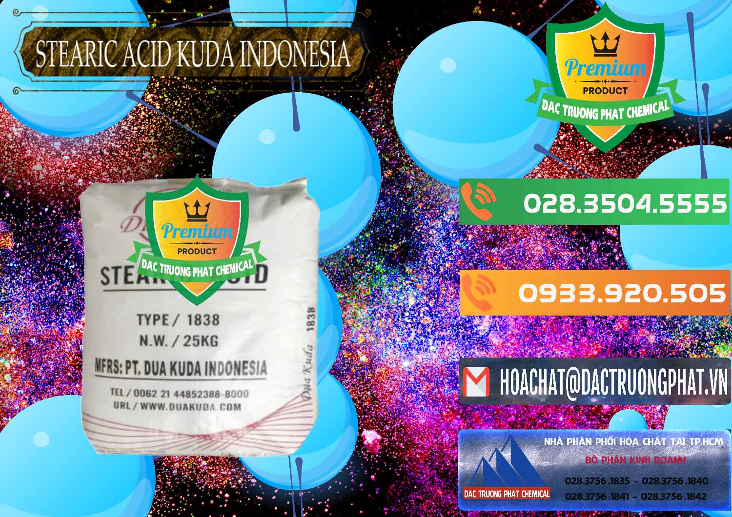 Chuyên kinh doanh _ bán Axit Stearic - Stearic Acid Dua Kuda Indonesia - 0388 - Bán & cung cấp hóa chất tại TP.HCM - hoachatxulynuoc.com.vn