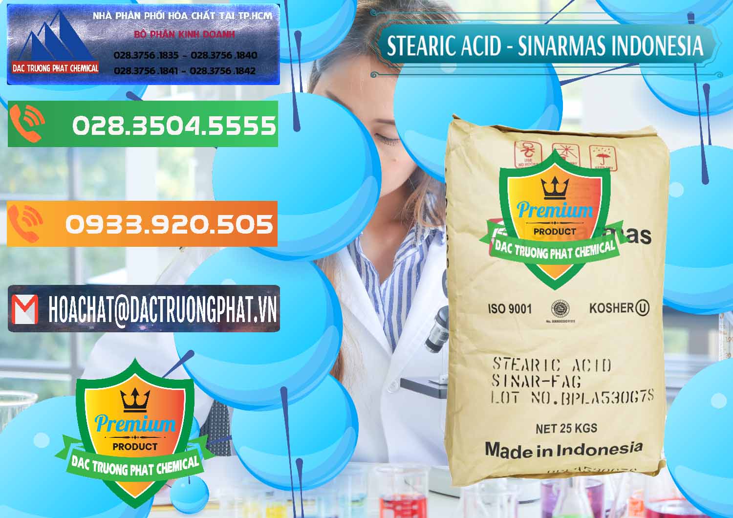 Nhà phân phối ( bán ) Axit Stearic - Stearic Acid Sinarmas Indonesia - 0389 - Cty cung cấp _ phân phối hóa chất tại TP.HCM - hoachatxulynuoc.com.vn