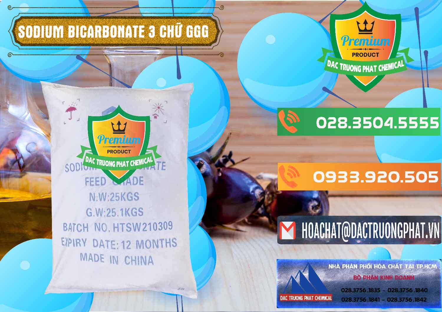 Cty kinh doanh & bán Sodium Bicarbonate – Bicar NaHCO3 Food Grade 3 Chữ GGG Trung Quốc China - 0259 - Công ty chuyên cung cấp & bán hóa chất tại TP.HCM - hoachatxulynuoc.com.vn