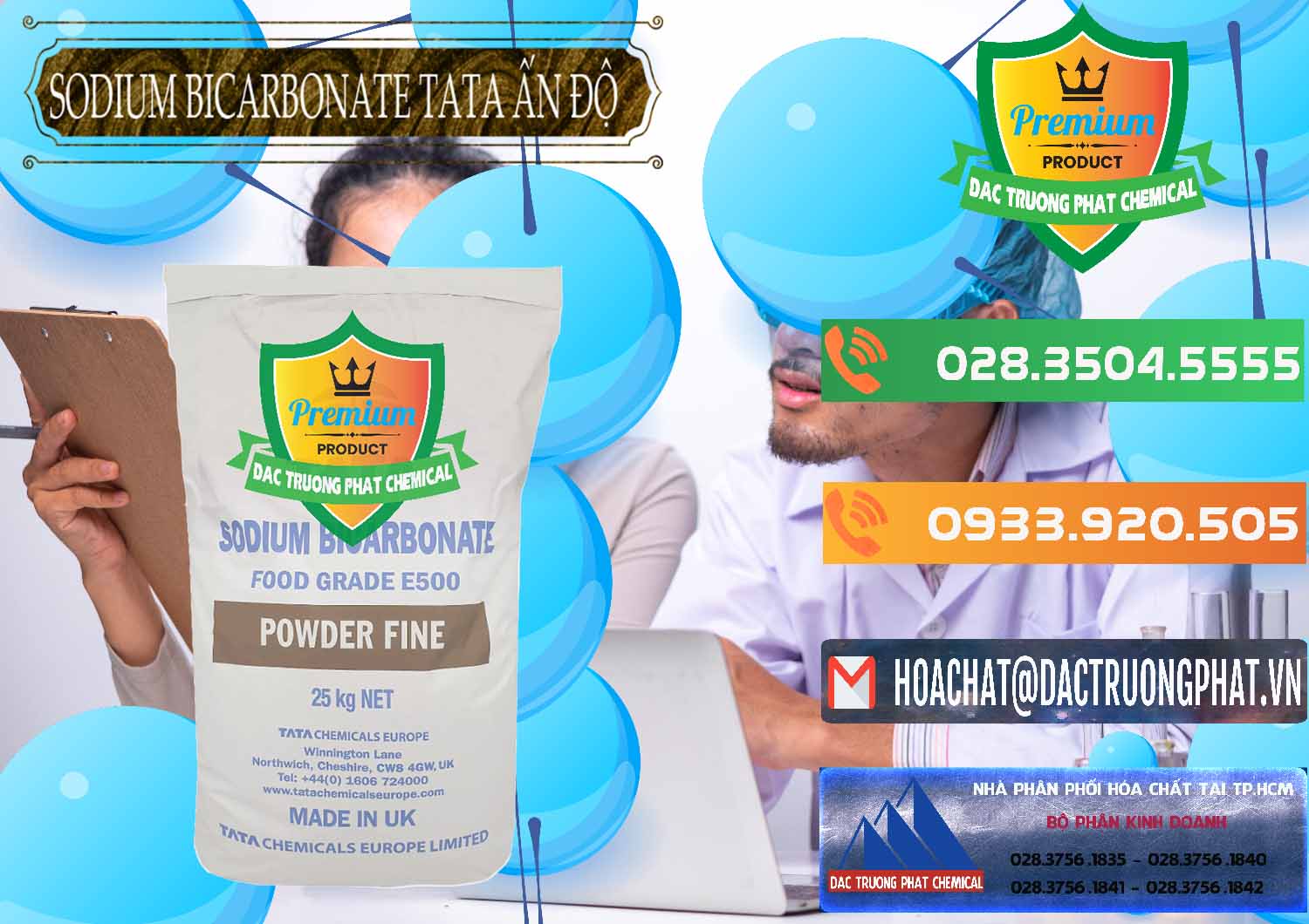 Nhà cung ứng & bán Sodium Bicarbonate – Bicar NaHCO3 E500 Thực Phẩm Food Grade Tata Ấn Độ India - 0261 - Chuyên cung cấp và phân phối hóa chất tại TP.HCM - hoachatxulynuoc.com.vn