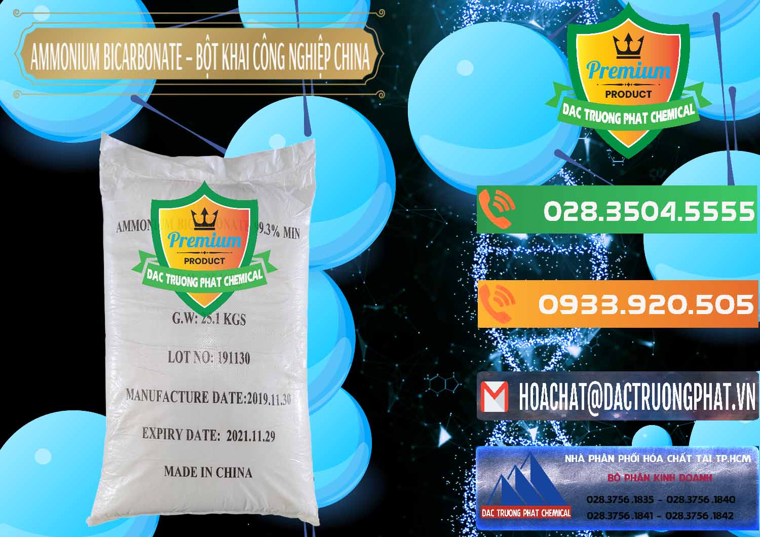 Kinh doanh và bán Ammonium Bicarbonate – Bột Khai Công Nghiệp Trung Quốc China - 0020 - Cty chuyên cung ứng - phân phối hóa chất tại TP.HCM - hoachatxulynuoc.com.vn