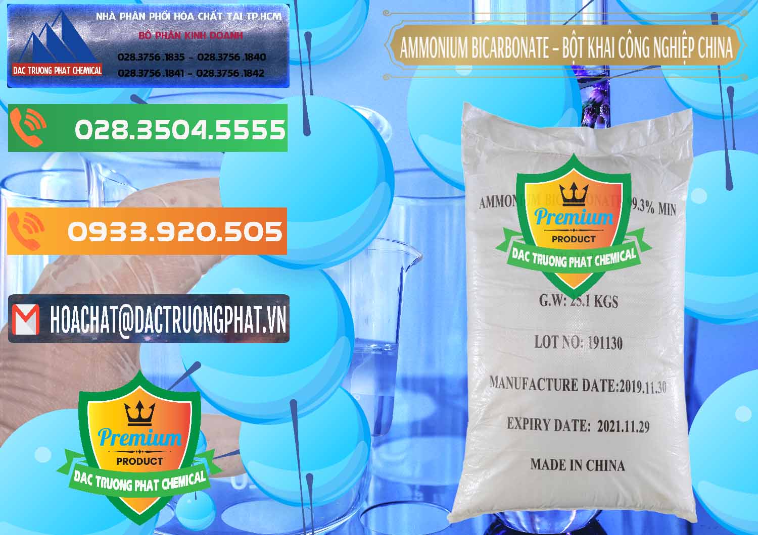 Chuyên nhập khẩu ( bán ) Ammonium Bicarbonate – Bột Khai Công Nghiệp Trung Quốc China - 0020 - Đơn vị cung ứng & phân phối hóa chất tại TP.HCM - hoachatxulynuoc.com.vn