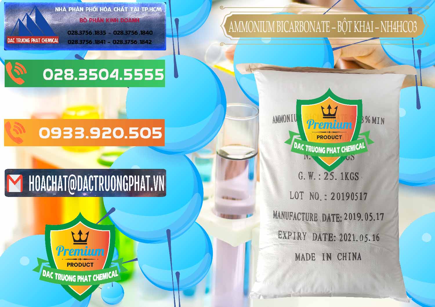 Chuyên nhập khẩu _ bán Ammonium Bicarbonate - Bột Khai Food Grade Trung Quốc China - 0018 - Công ty chuyên phân phối & nhập khẩu hóa chất tại TP.HCM - hoachatxulynuoc.com.vn