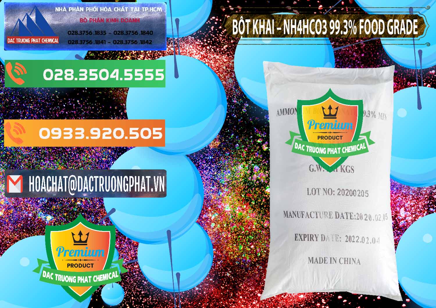 Nơi bán Ammonium Bicarbonate – Bột Khai NH4HCO3 Food Grade Trung Quốc China - 0019 - Cty kinh doanh và cung cấp hóa chất tại TP.HCM - hoachatxulynuoc.com.vn