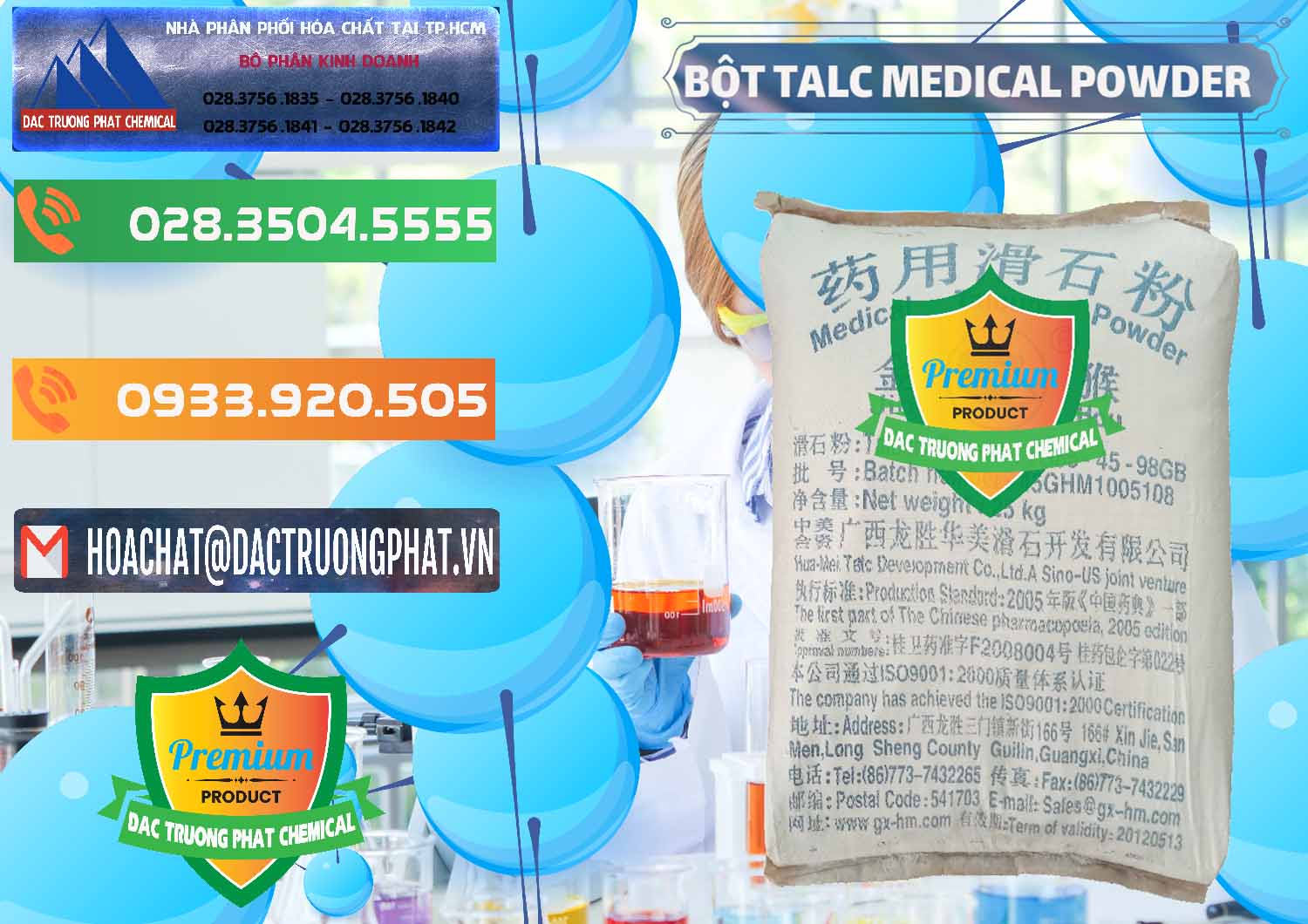 Công ty chuyên kinh doanh & bán Bột Talc Medical Powder Trung Quốc China - 0036 - Cty cung cấp - bán hóa chất tại TP.HCM - hoachatxulynuoc.com.vn