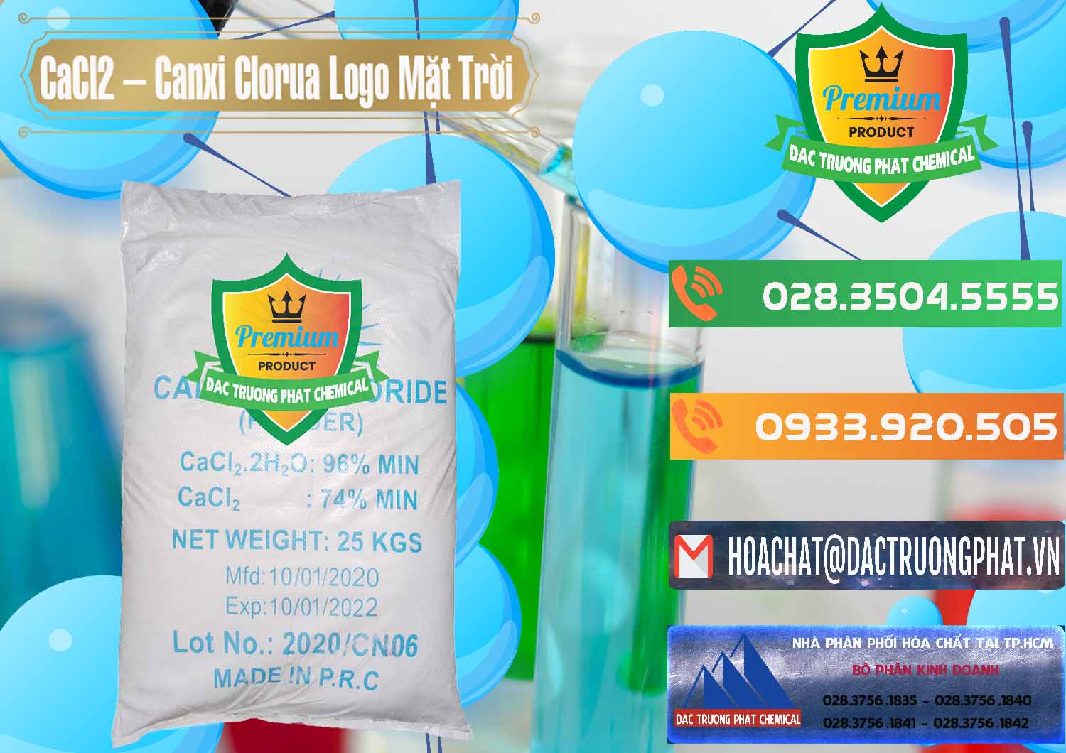 Cung ứng và bán CaCl2 – Canxi Clorua 96% Logo Mặt Trời Trung Quốc China - 0041 - Công ty nhập khẩu _ cung cấp hóa chất tại TP.HCM - hoachatxulynuoc.com.vn