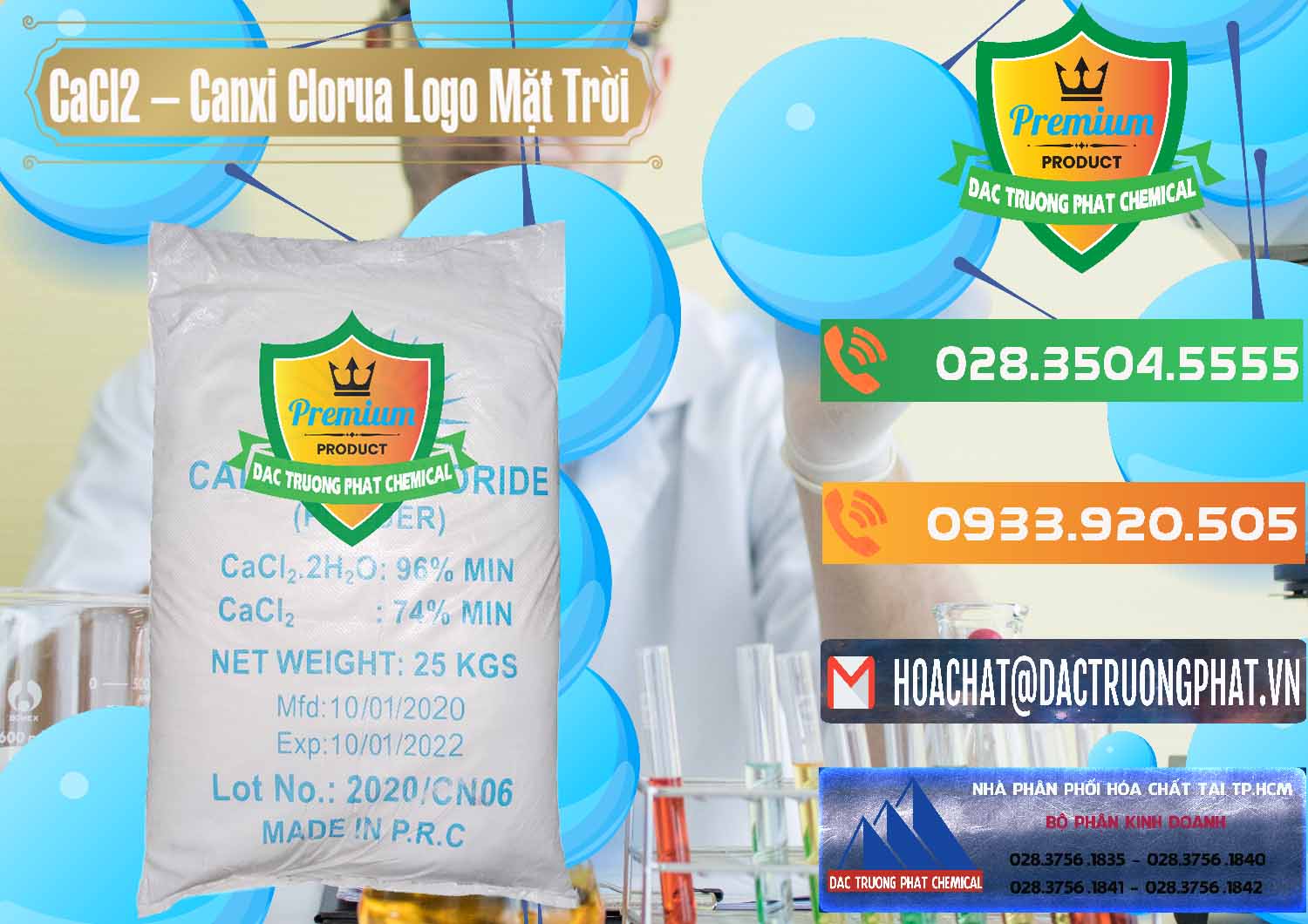 Cty chuyên kinh doanh & bán CaCl2 – Canxi Clorua 96% Logo Mặt Trời Trung Quốc China - 0041 - Nhà phân phối và kinh doanh hóa chất tại TP.HCM - hoachatxulynuoc.com.vn