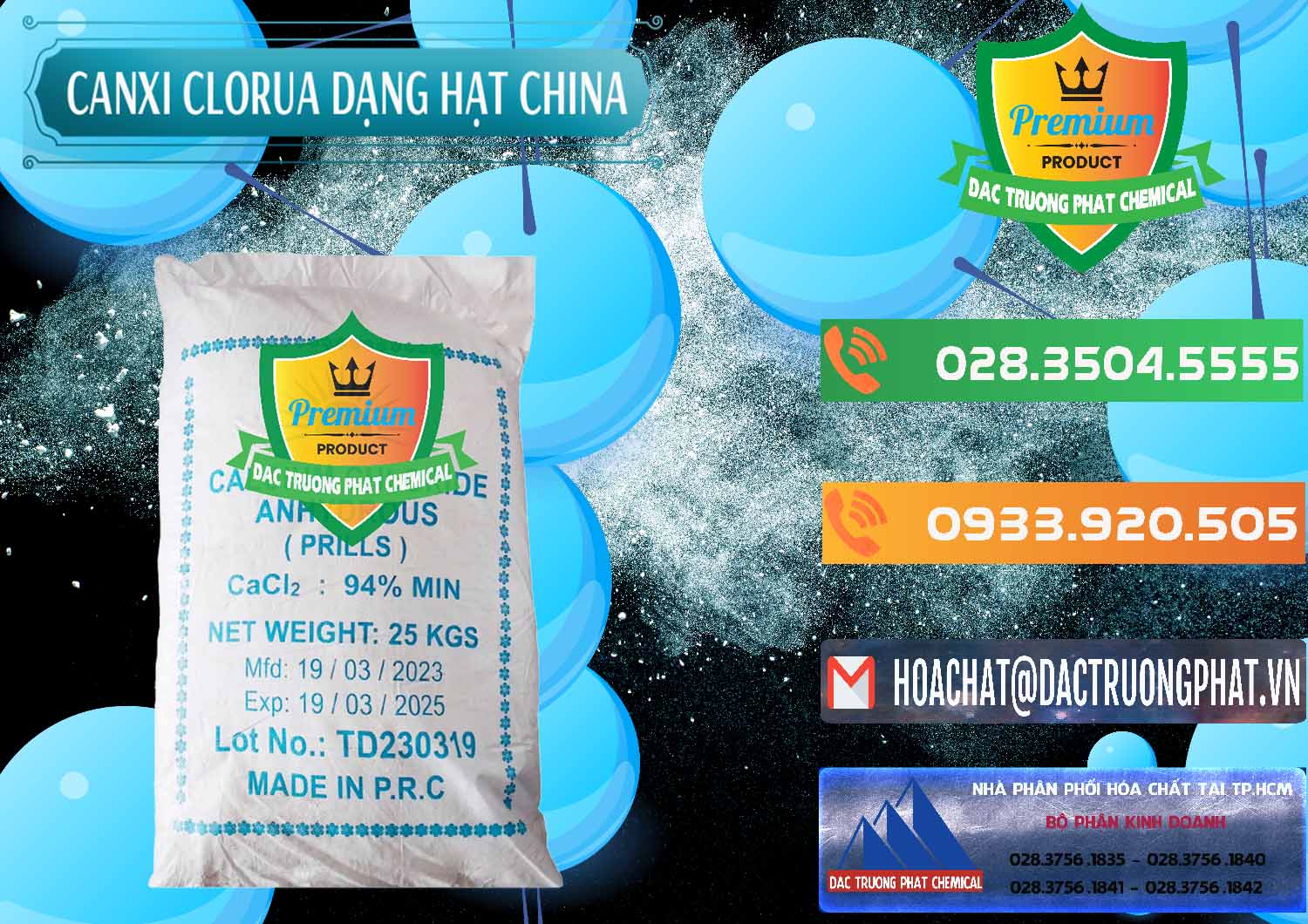 Cty chuyên kinh doanh - bán CaCl2 – Canxi Clorua 94% Dạng Hạt Trung Quốc China - 0373 - Đơn vị chuyên nhập khẩu ( phân phối ) hóa chất tại TP.HCM - hoachatxulynuoc.com.vn
