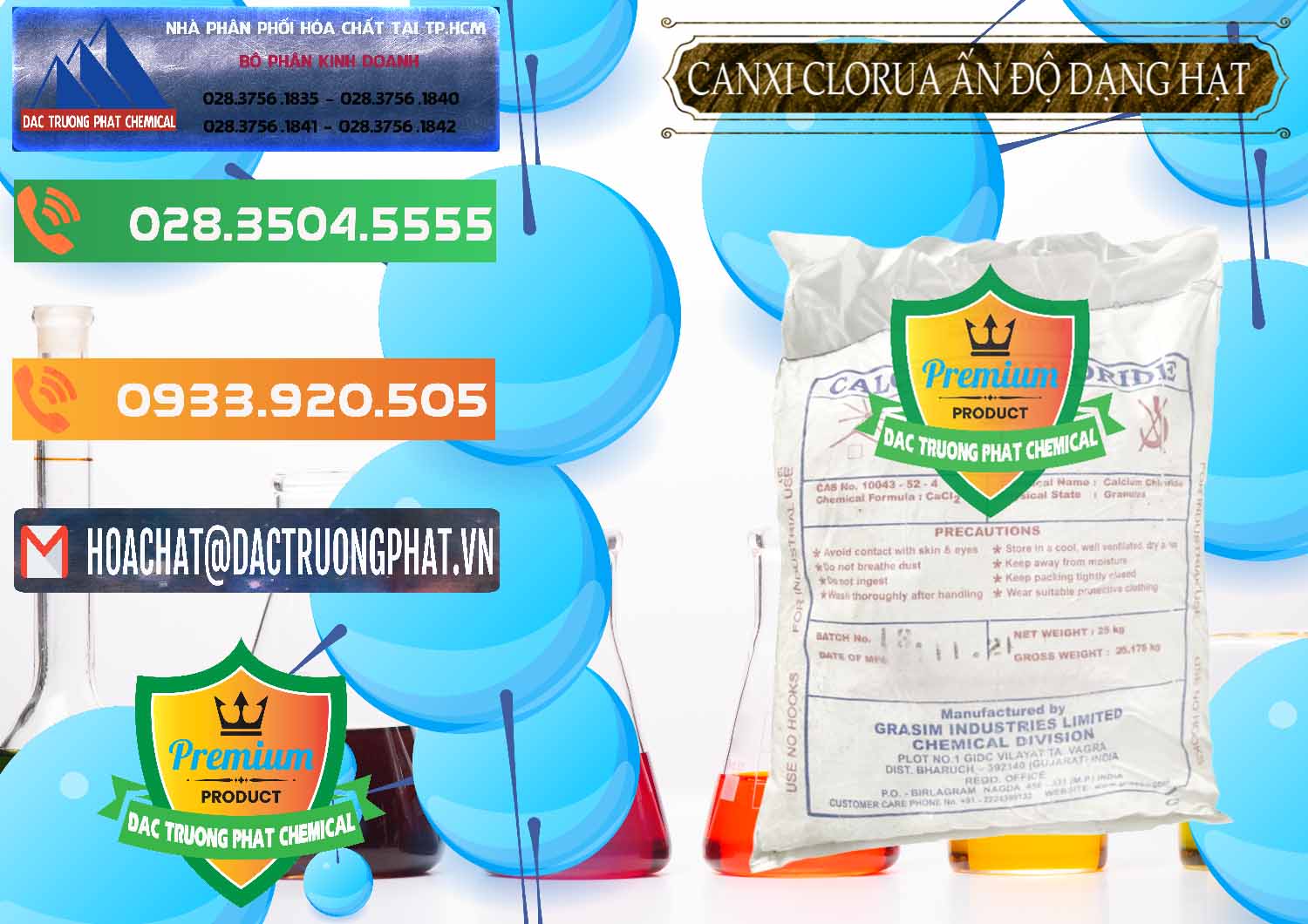 Chuyên phân phối ( bán ) CaCl2 – Canxi Clorua Dạng Hạt Aditya Birla Grasim Ấn Độ India - 0418 - Nơi phân phối & cung cấp hóa chất tại TP.HCM - hoachatxulynuoc.com.vn