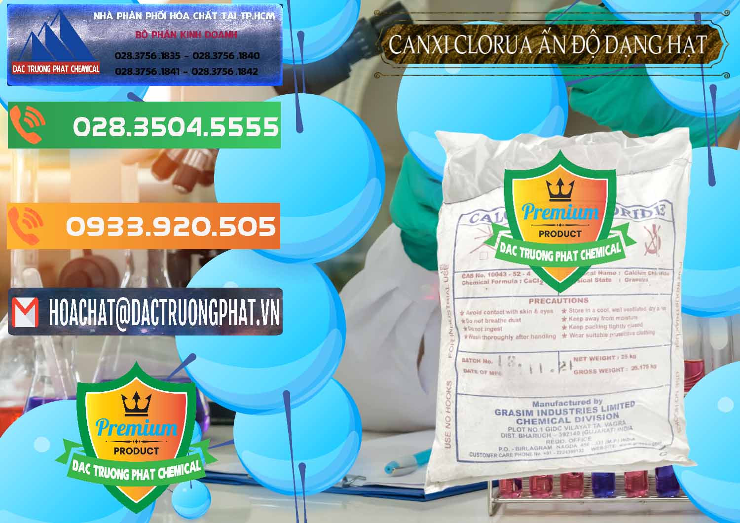 Đơn vị nhập khẩu - bán CaCl2 – Canxi Clorua Dạng Hạt Aditya Birla Grasim Ấn Độ India - 0418 - Chuyên nhập khẩu & cung cấp hóa chất tại TP.HCM - hoachatxulynuoc.com.vn