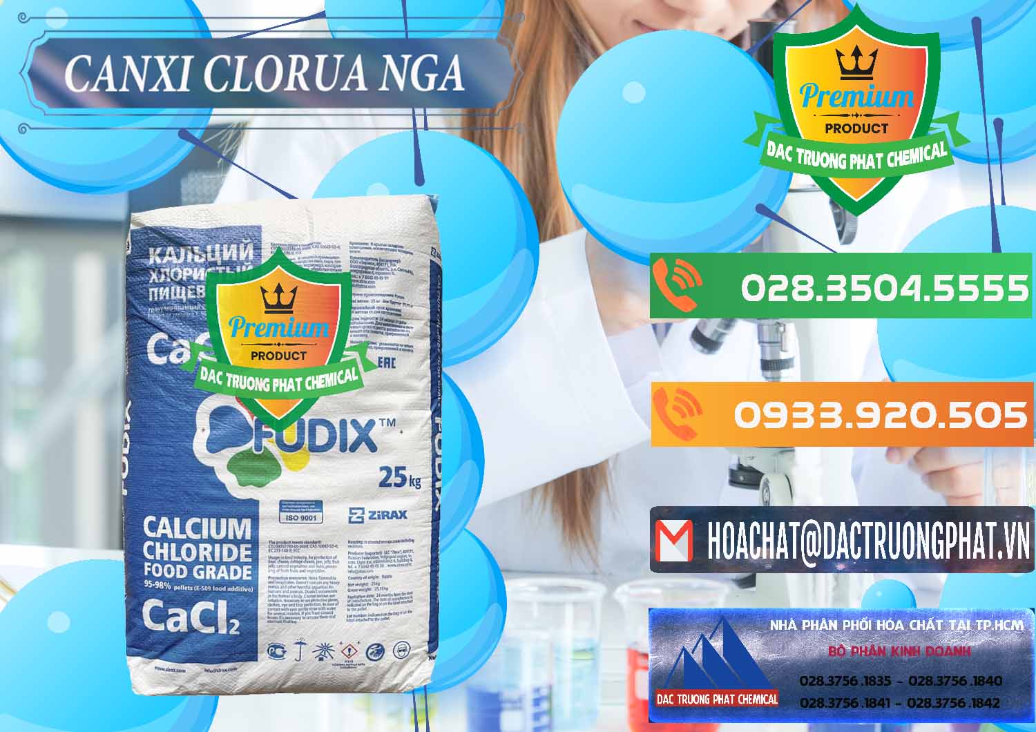 Cty nhập khẩu và bán CaCl2 – Canxi Clorua Nga Russia - 0430 - Nơi chuyên bán _ phân phối hóa chất tại TP.HCM - hoachatxulynuoc.com.vn