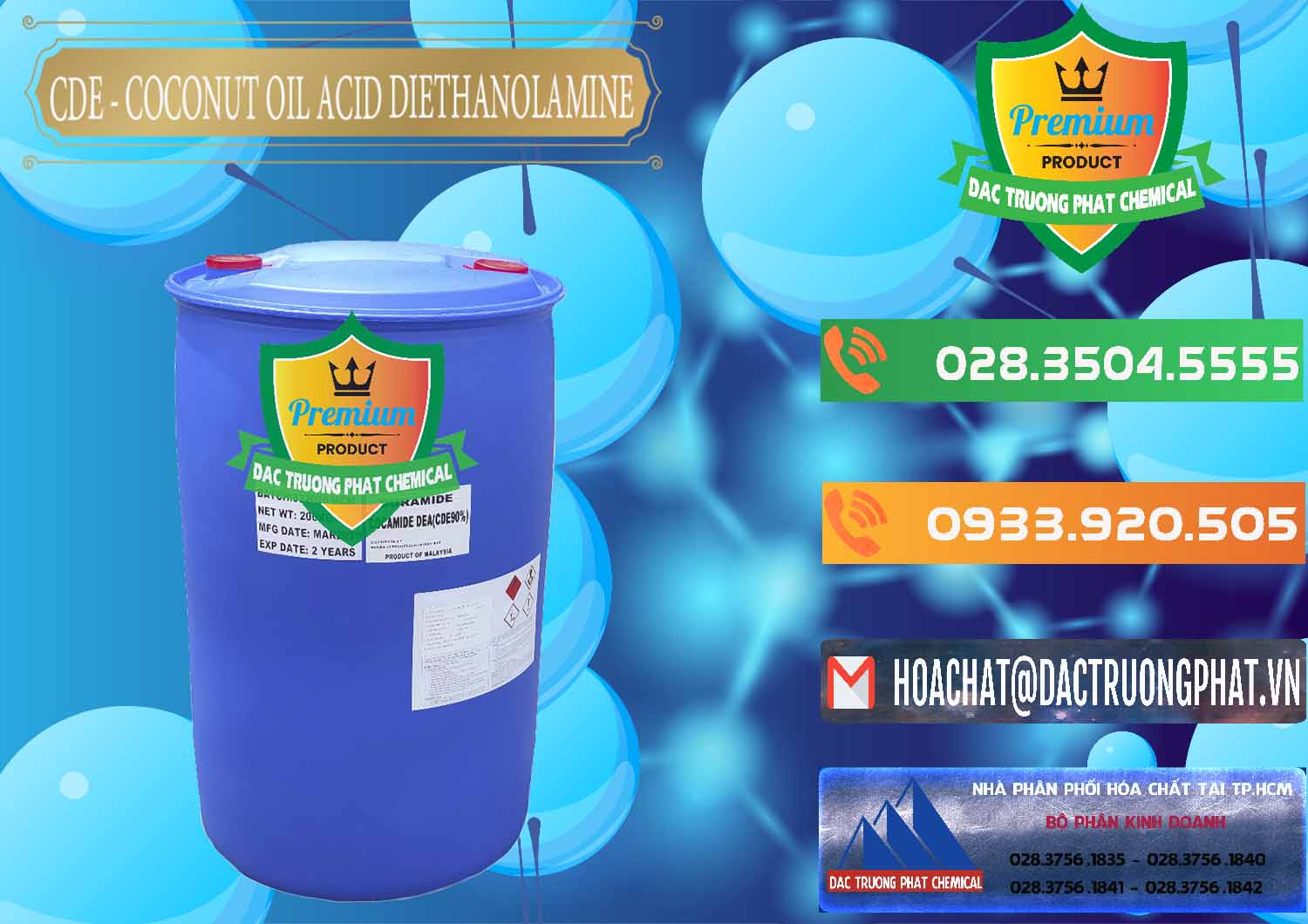 Cty nhập khẩu & bán CDE - Coconut Oil Acid Diethanolamine Mã Lai Malaysia - 0311 - Công ty chuyên kinh doanh _ cung cấp hóa chất tại TP.HCM - hoachatxulynuoc.com.vn