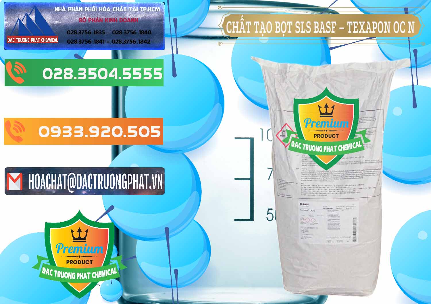 Nơi kinh doanh - bán Chất Tạo Bọt SLS - Sodium Lauryl Sulfate BASF Texapon OC N - 0049 - Công ty chuyên bán và cung cấp hóa chất tại TP.HCM - hoachatxulynuoc.com.vn