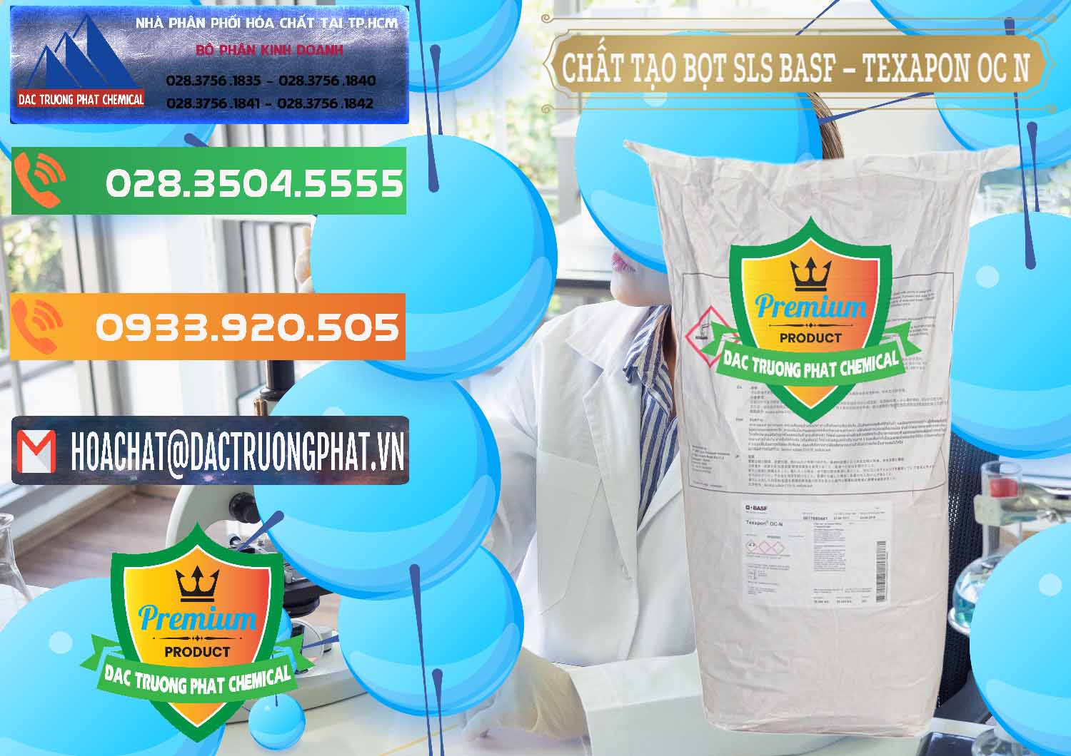 Nơi chuyên bán ( cung ứng ) Chất Tạo Bọt SLS - Sodium Lauryl Sulfate BASF Texapon OC N - 0049 - Nơi phân phối - bán hóa chất tại TP.HCM - hoachatxulynuoc.com.vn