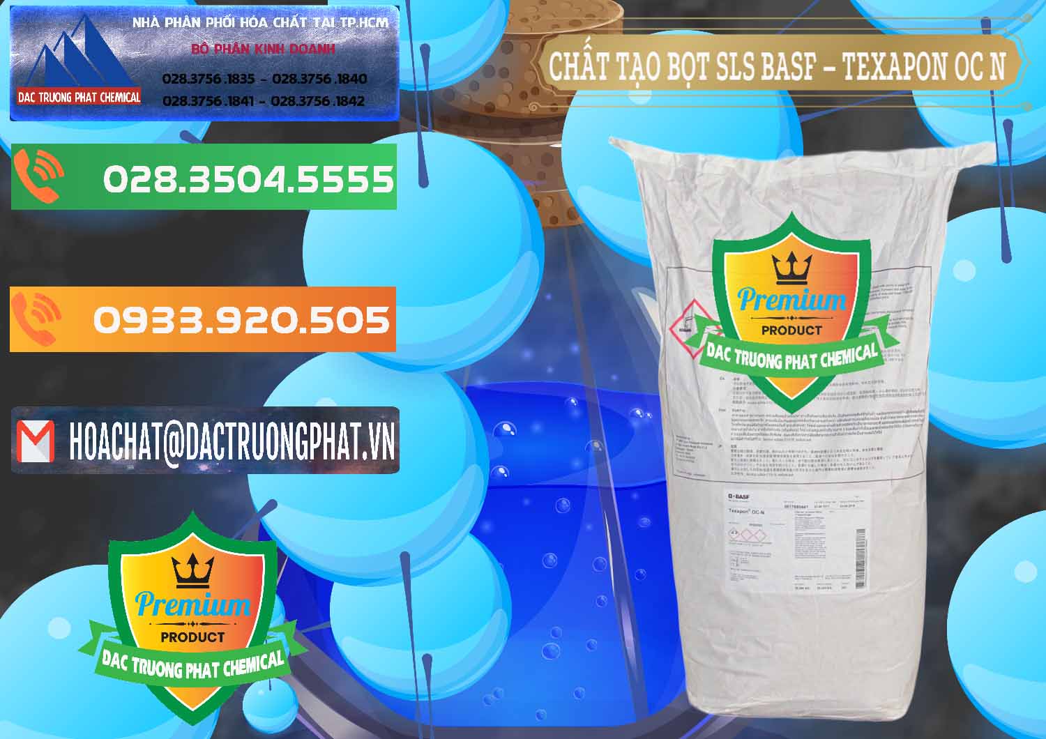 Nơi chuyên bán và cung cấp Chất Tạo Bọt SLS - Sodium Lauryl Sulfate BASF Texapon OC N - 0049 - Cty kinh doanh ( cung cấp ) hóa chất tại TP.HCM - hoachatxulynuoc.com.vn