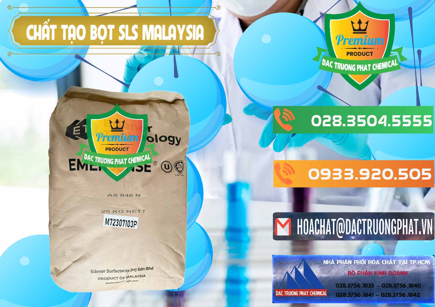 Nơi chuyên bán _ cung ứng Chất Tạo Bọt SLS Emersense Mã Lai Malaysia - 0381 - Công ty chuyên nhập khẩu - phân phối hóa chất tại TP.HCM - hoachatxulynuoc.com.vn