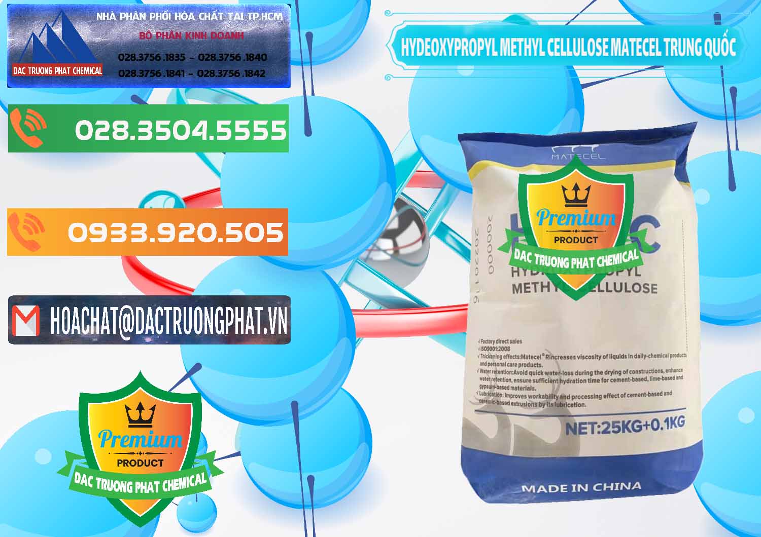 Cty chuyên phân phối _ bán Chất Tạo Đặc HPMC - Hydroxypropyl Methyl Cellulose Matecel Trung Quốc China - 0396 - Đơn vị kinh doanh ( cung cấp ) hóa chất tại TP.HCM - hoachatxulynuoc.com.vn