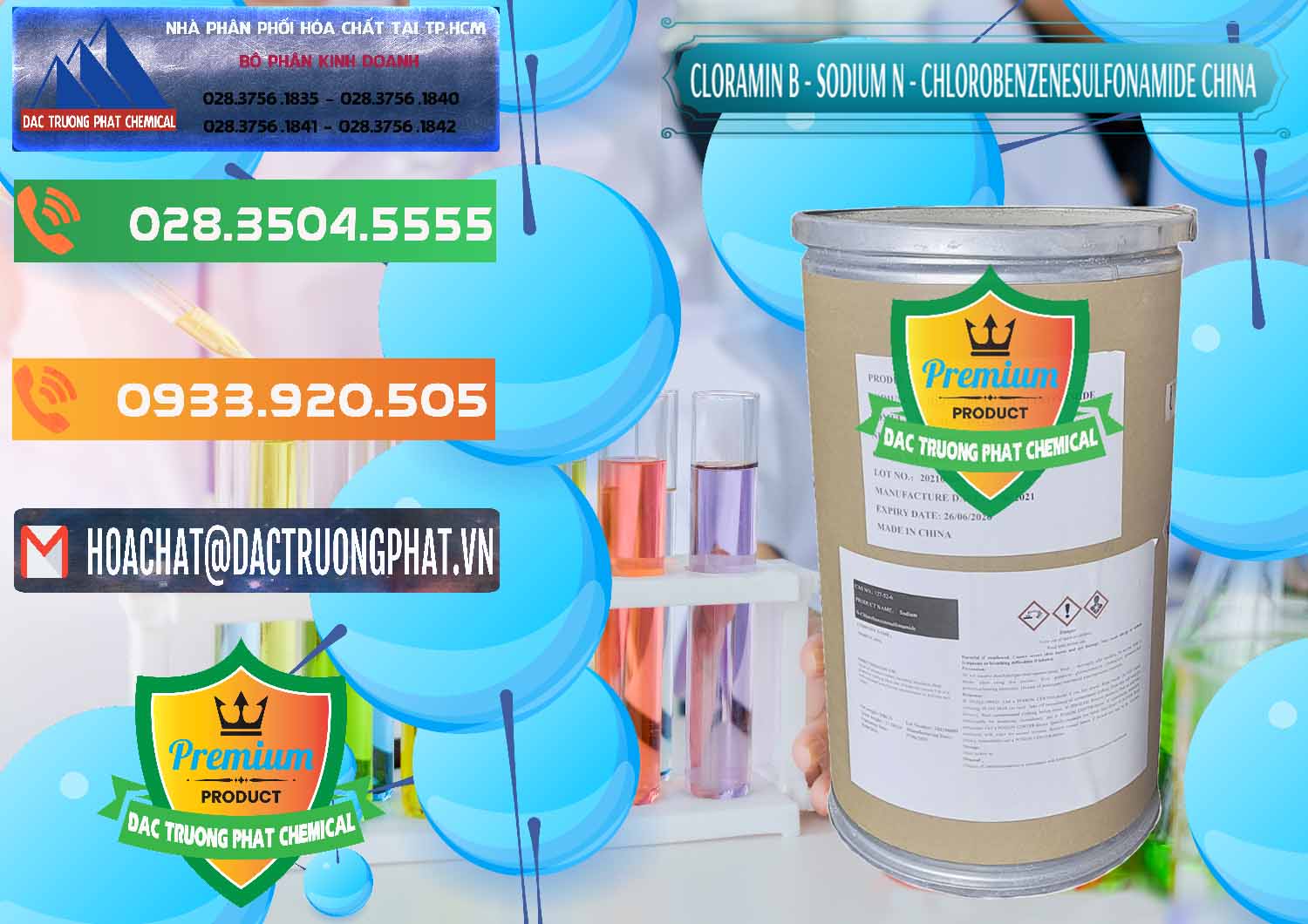 Công ty nhập khẩu - bán Cloramin B Khử Trùng, Diệt Khuẩn Trung Quốc China - 0298 - Nơi bán - cung cấp hóa chất tại TP.HCM - hoachatxulynuoc.com.vn
