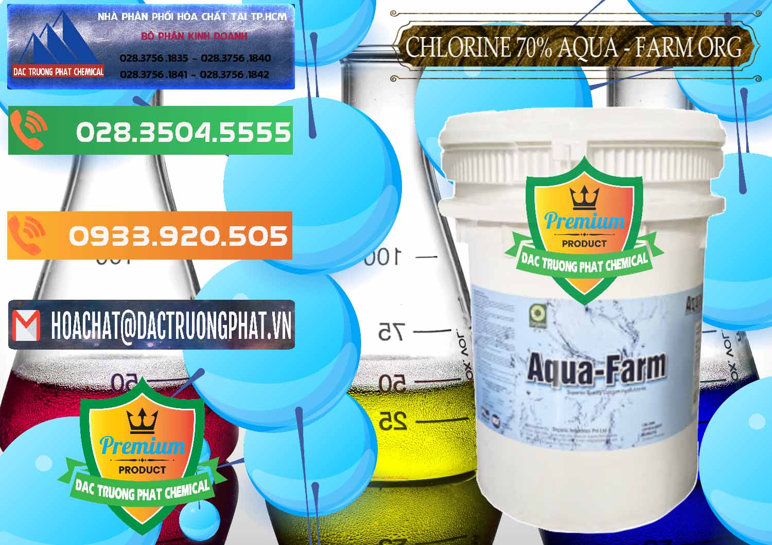 Nơi cung cấp _ bán Chlorine – Clorin 70% Aqua - Farm ORG Organic Ấn Độ India - 0246 - Công ty chuyên phân phối và bán hóa chất tại TP.HCM - hoachatxulynuoc.com.vn