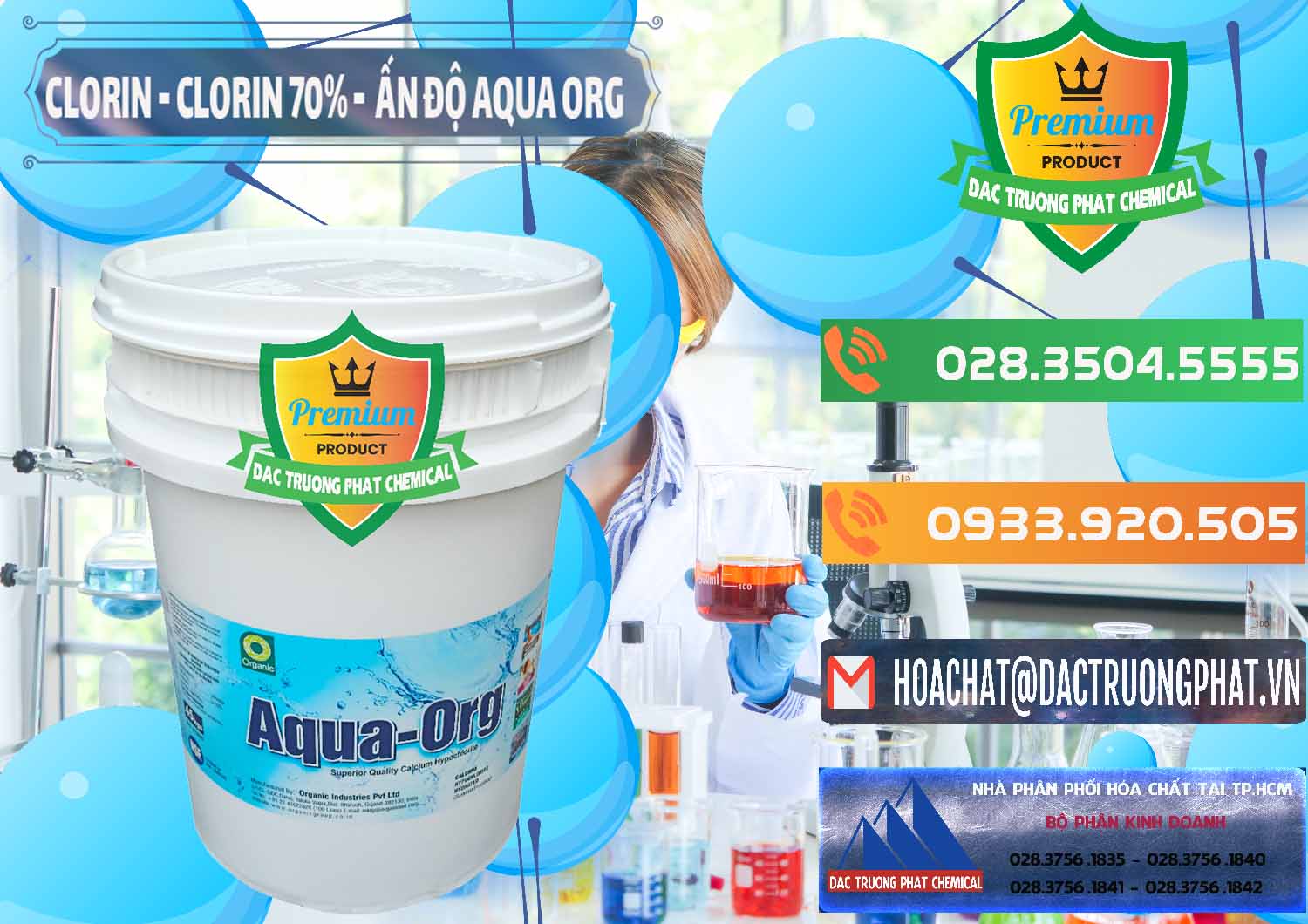 Nhà phân phối và bán Chlorine – Clorin Ấn Độ Aqua ORG Organic India - 0051 - Đơn vị kinh doanh ( cung cấp ) hóa chất tại TP.HCM - hoachatxulynuoc.com.vn