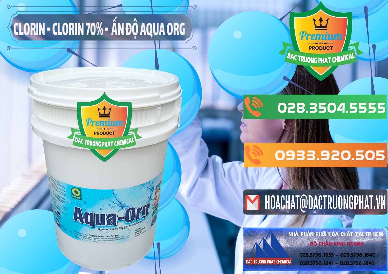 Nhập khẩu _ bán Chlorine – Clorin Ấn Độ Aqua ORG Organic India - 0051 - Chuyên cung cấp ( phân phối ) hóa chất tại TP.HCM - hoachatxulynuoc.com.vn