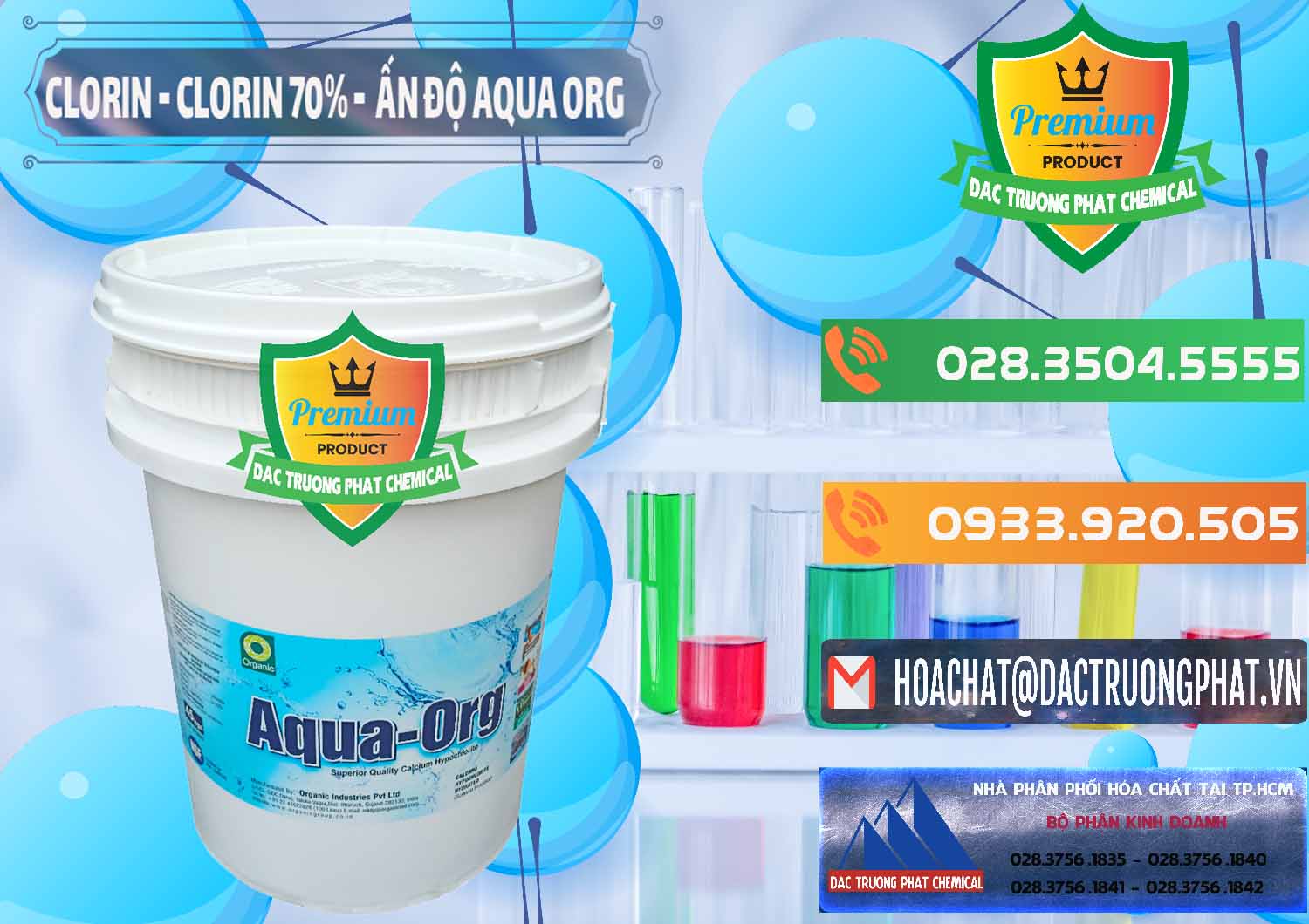 Bán và cung cấp Chlorine – Clorin Ấn Độ Aqua ORG Organic India - 0051 - Nhà phân phối & bán hóa chất tại TP.HCM - hoachatxulynuoc.com.vn