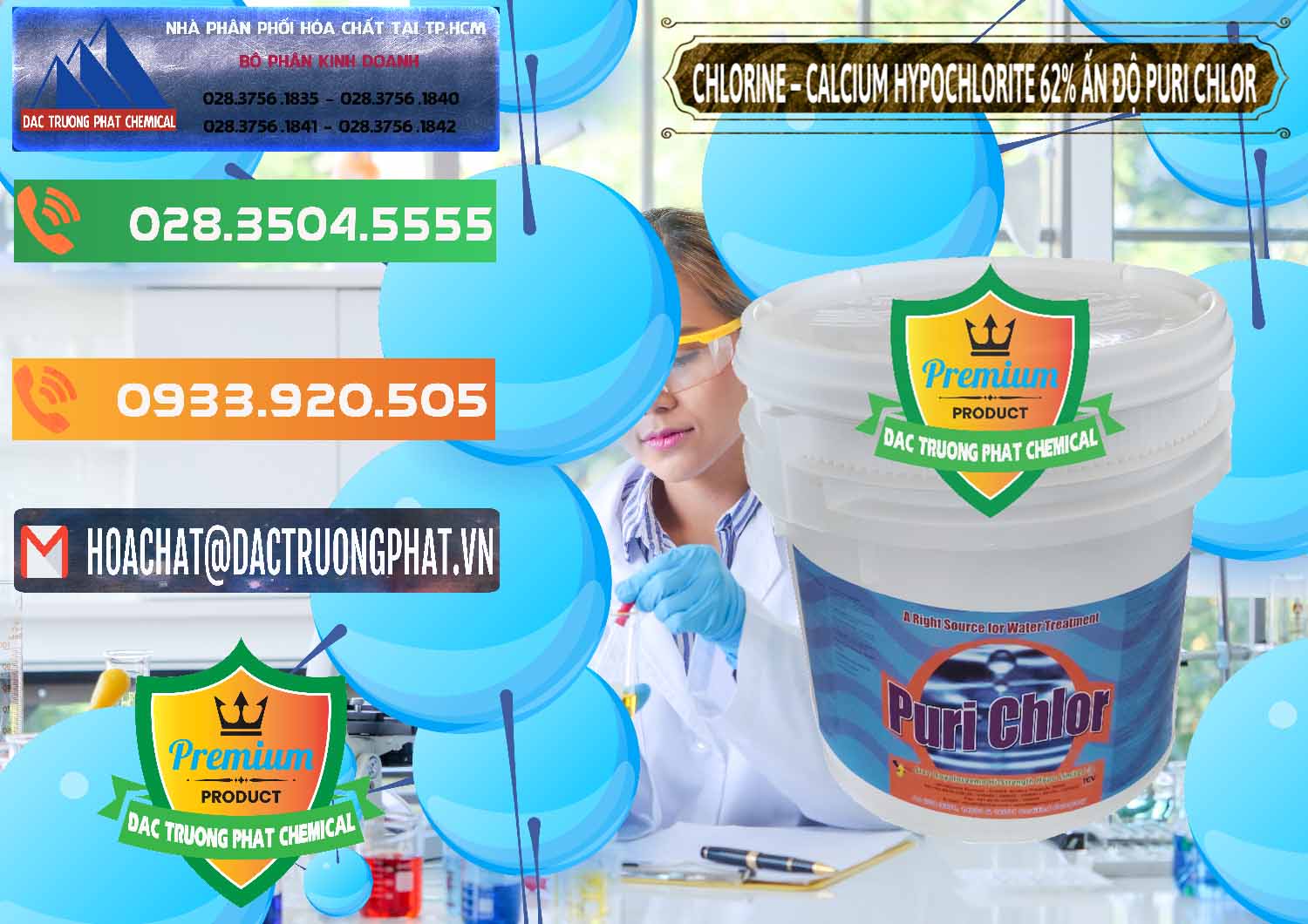 Cty nhập khẩu & bán Chlorine – Clorin 62% Puri Chlo Ấn Độ India - 0052 - Cung ứng _ phân phối hóa chất tại TP.HCM - hoachatxulynuoc.com.vn