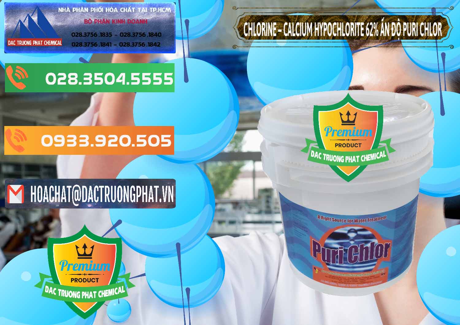 Cty chuyên nhập khẩu - bán Chlorine – Clorin 62% Puri Chlo Ấn Độ India - 0052 - Công ty phân phối và cung cấp hóa chất tại TP.HCM - hoachatxulynuoc.com.vn
