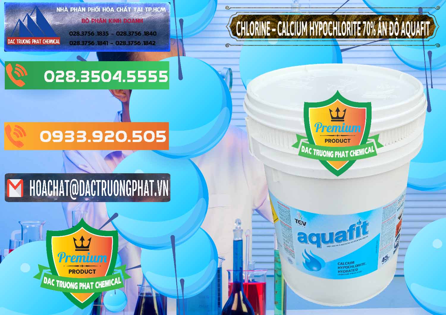Nơi chuyên bán ( cung ứng ) Clorin – Chlorine 70% Aquafit Thùng Cao TGV Ấn Độ India - 0054 - Cty phân phối - nhập khẩu hóa chất tại TP.HCM - hoachatxulynuoc.com.vn