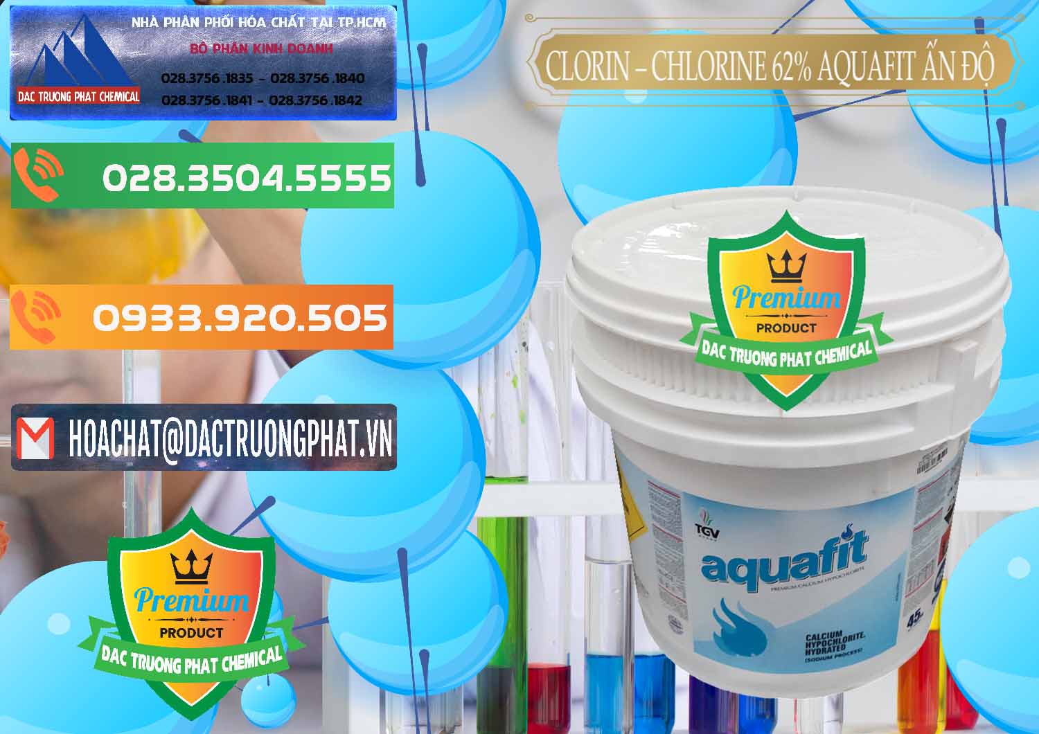 Cung cấp & bán Clorin - Chlorine 62% Aquafit Thùng Lùn Ấn Độ India - 0057 - Đơn vị chuyên nhập khẩu _ phân phối hóa chất tại TP.HCM - hoachatxulynuoc.com.vn