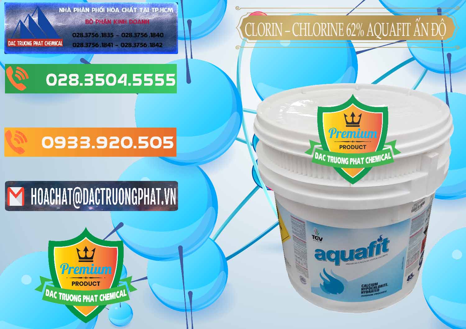 Phân phối _ bán Clorin - Chlorine 62% Aquafit Thùng Lùn Ấn Độ India - 0057 - Nơi chuyên cung cấp - bán hóa chất tại TP.HCM - hoachatxulynuoc.com.vn