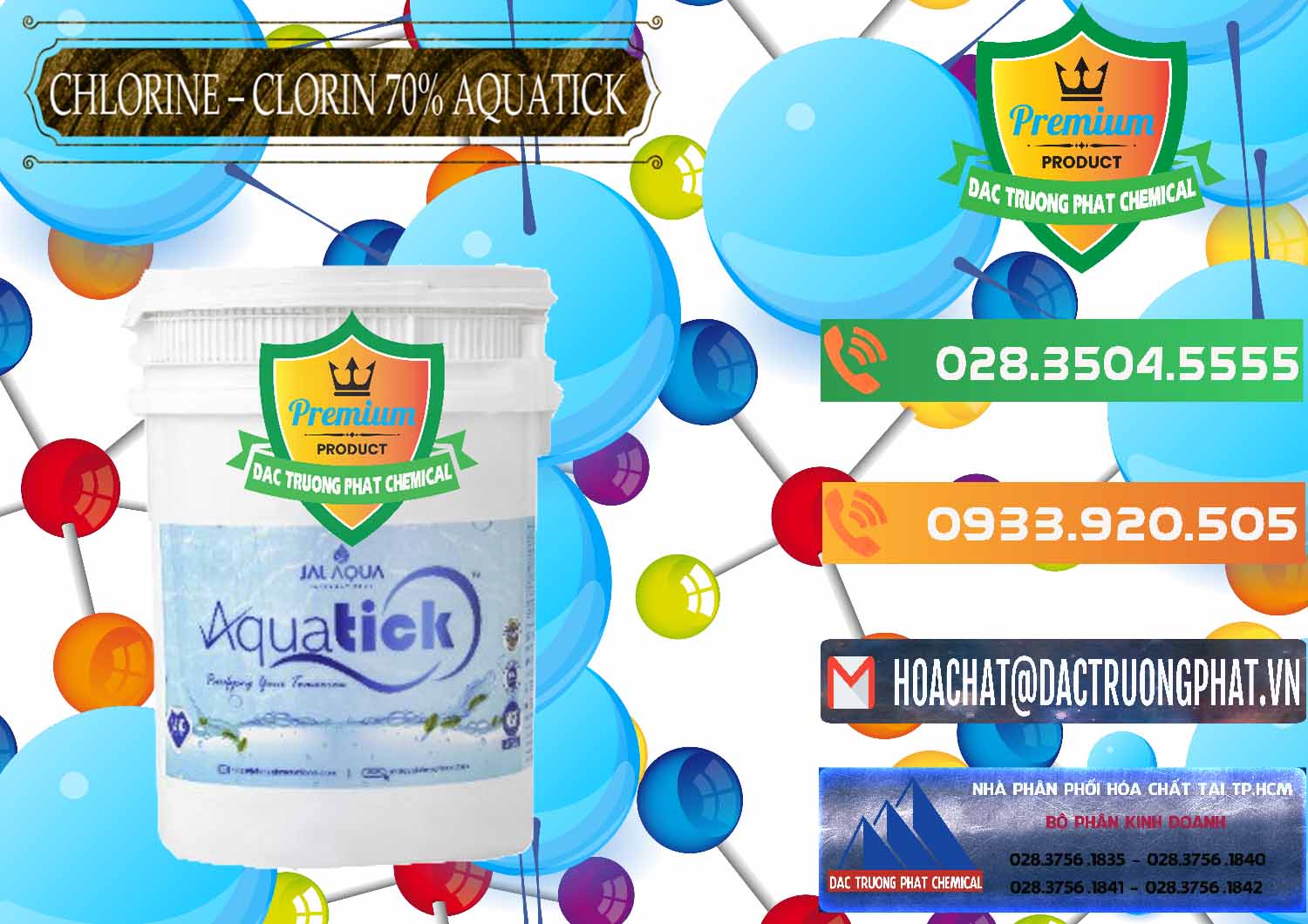 Nơi chuyên cung ứng & bán Chlorine – Clorin 70% Aquatick Thùng Cao Jal Aqua Ấn Độ India - 0237 - Cty chuyên kinh doanh - cung cấp hóa chất tại TP.HCM - hoachatxulynuoc.com.vn