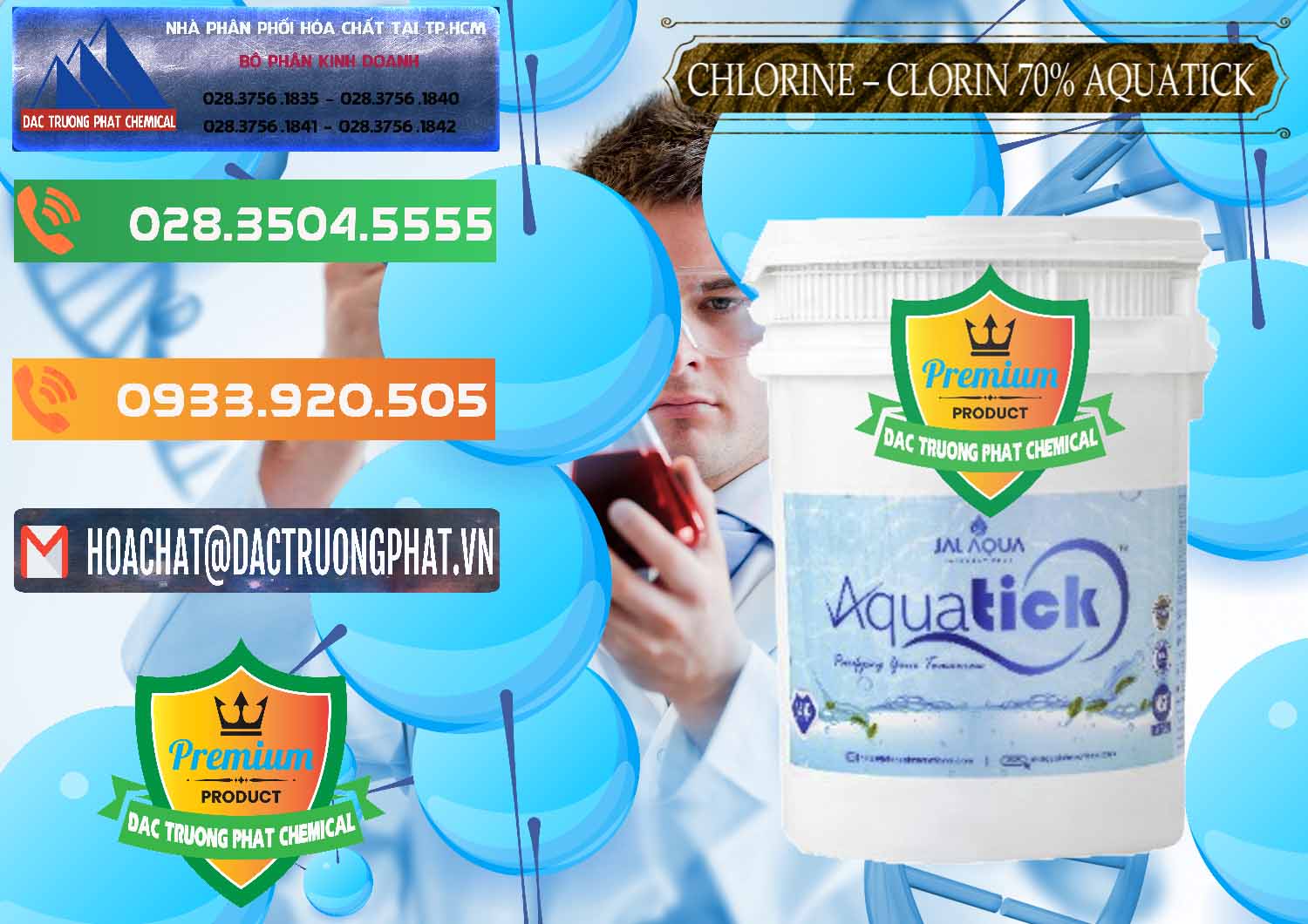 Cty nhập khẩu _ bán Chlorine – Clorin 70% Aquatick Thùng Cao Jal Aqua Ấn Độ India - 0237 - Đơn vị cung cấp & kinh doanh hóa chất tại TP.HCM - hoachatxulynuoc.com.vn