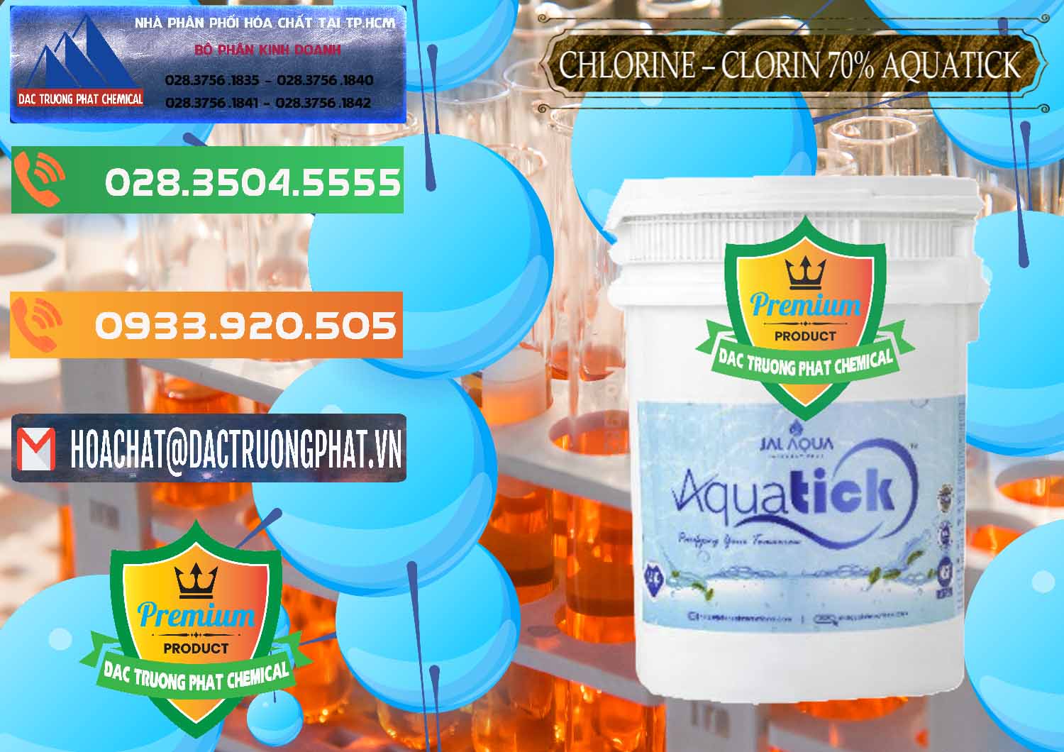 Nhập khẩu & bán Chlorine – Clorin 70% Aquatick Thùng Cao Jal Aqua Ấn Độ India - 0237 - Đơn vị chuyên phân phối & cung ứng hóa chất tại TP.HCM - hoachatxulynuoc.com.vn