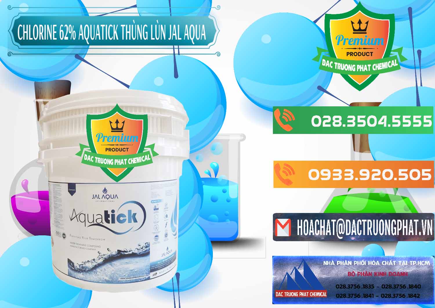 Nơi phân phối và bán Chlorine – Clorin 62% Aquatick Thùng Lùn Jal Aqua Ấn Độ India - 0238 - Công ty chuyên cung ứng & phân phối hóa chất tại TP.HCM - hoachatxulynuoc.com.vn